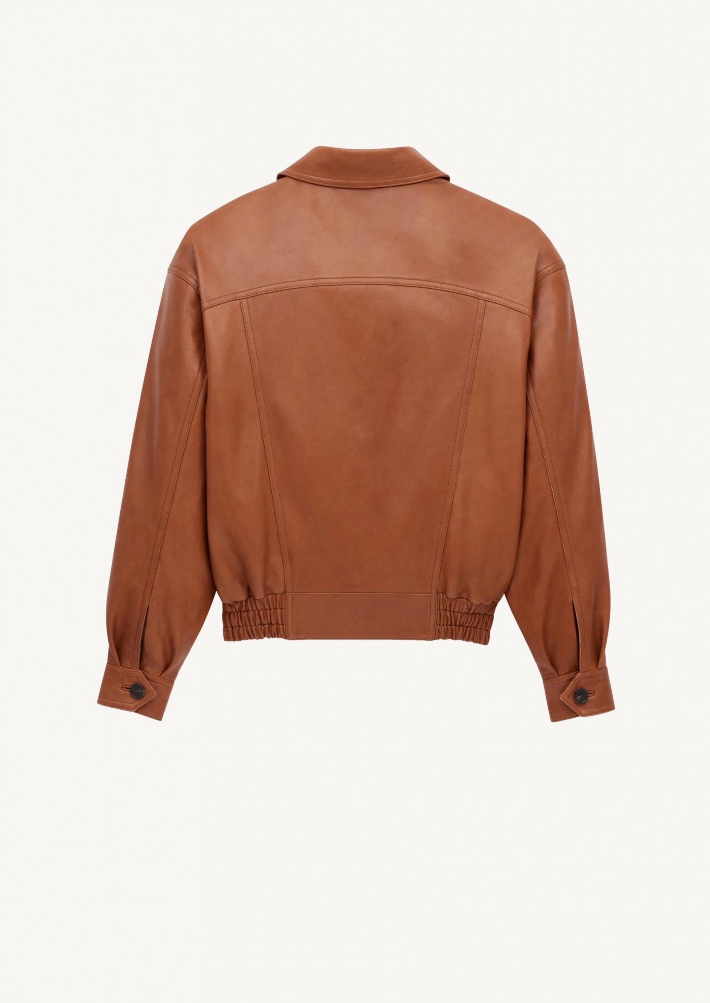 Bomber en cuir d’agneau