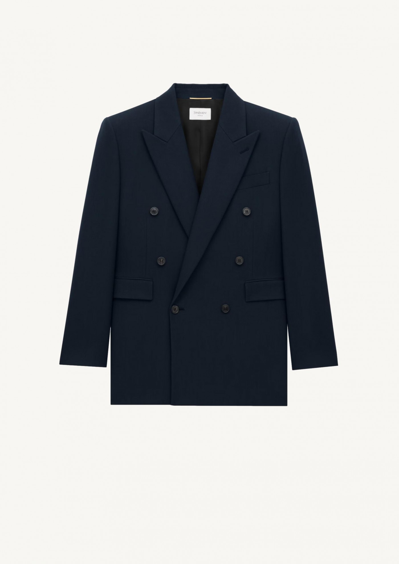 Veste longue en gabardine de laine