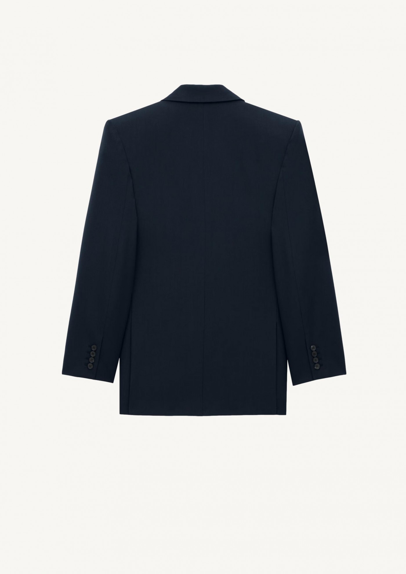 Veste longue en gabardine de laine