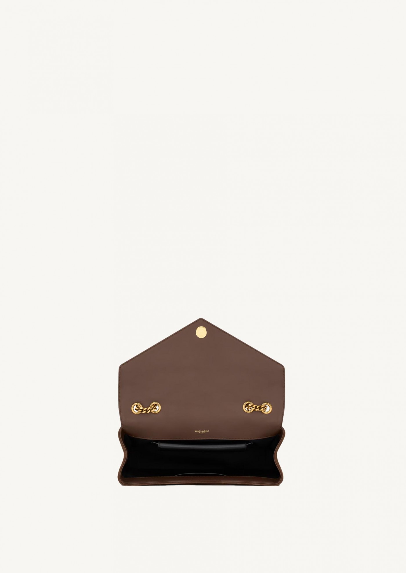 Medium Loulou in brown quilted suede Saint Laurent