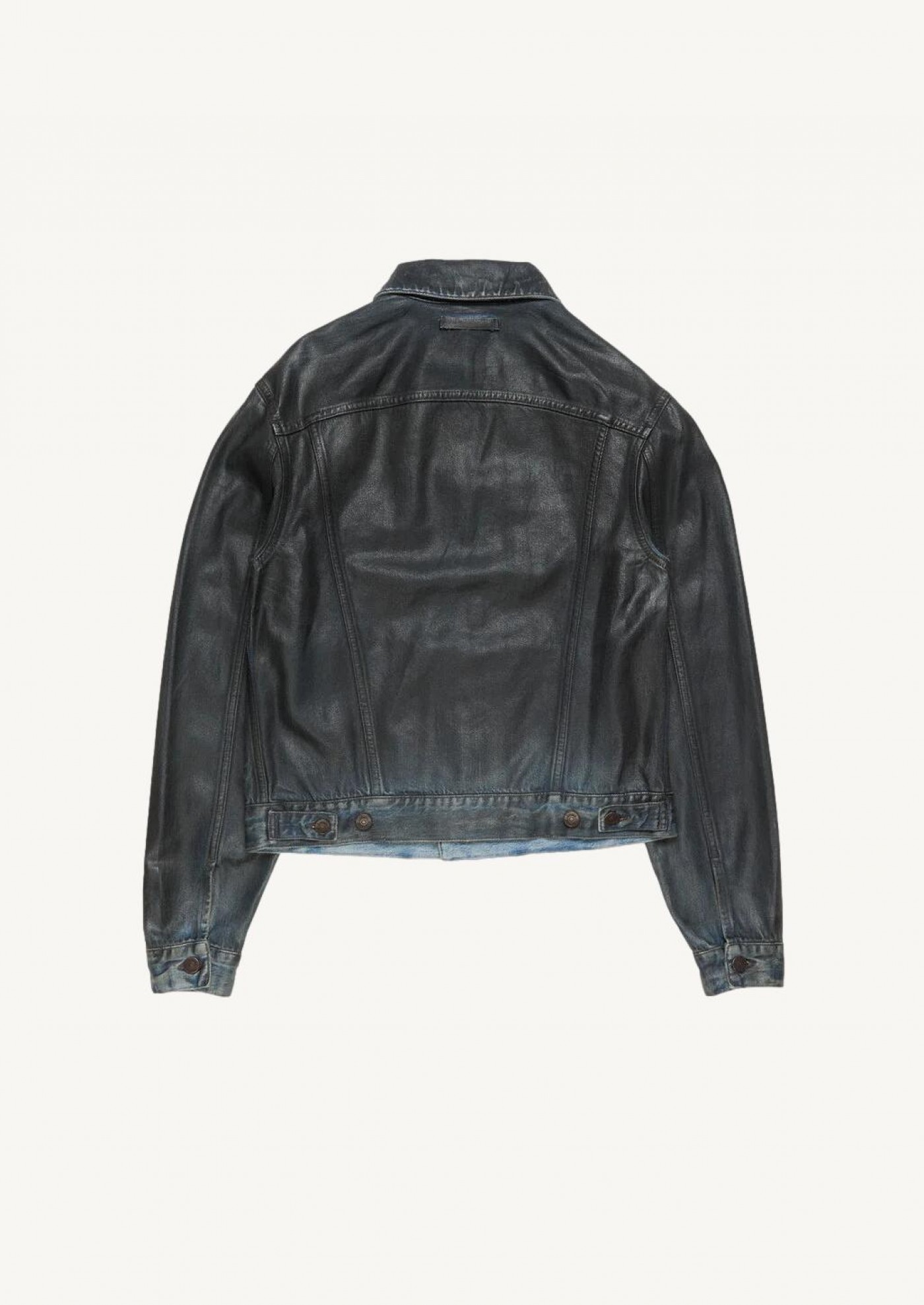 Veste en denim enduit