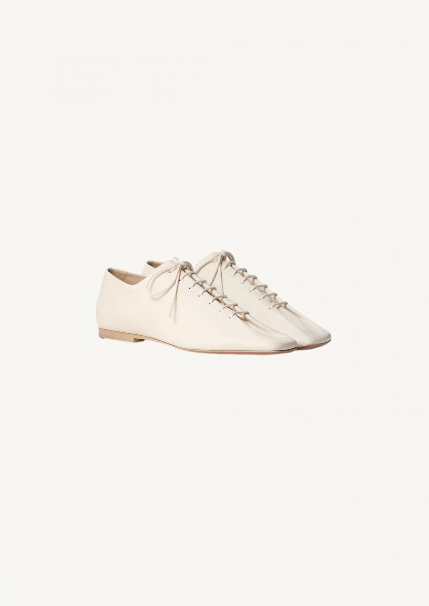 White leather Souris derbies Lemaire