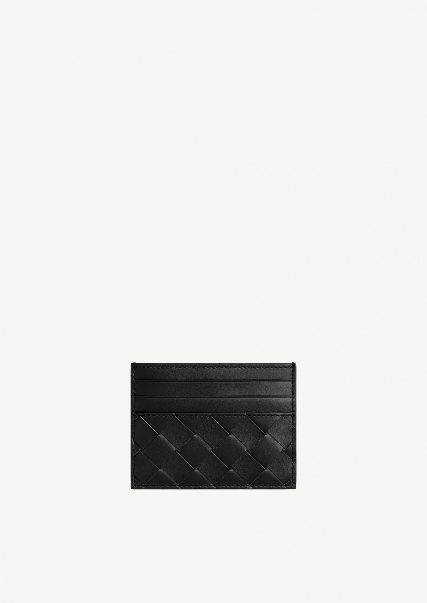 Black Intrecciato credit card case Bottega Veneta