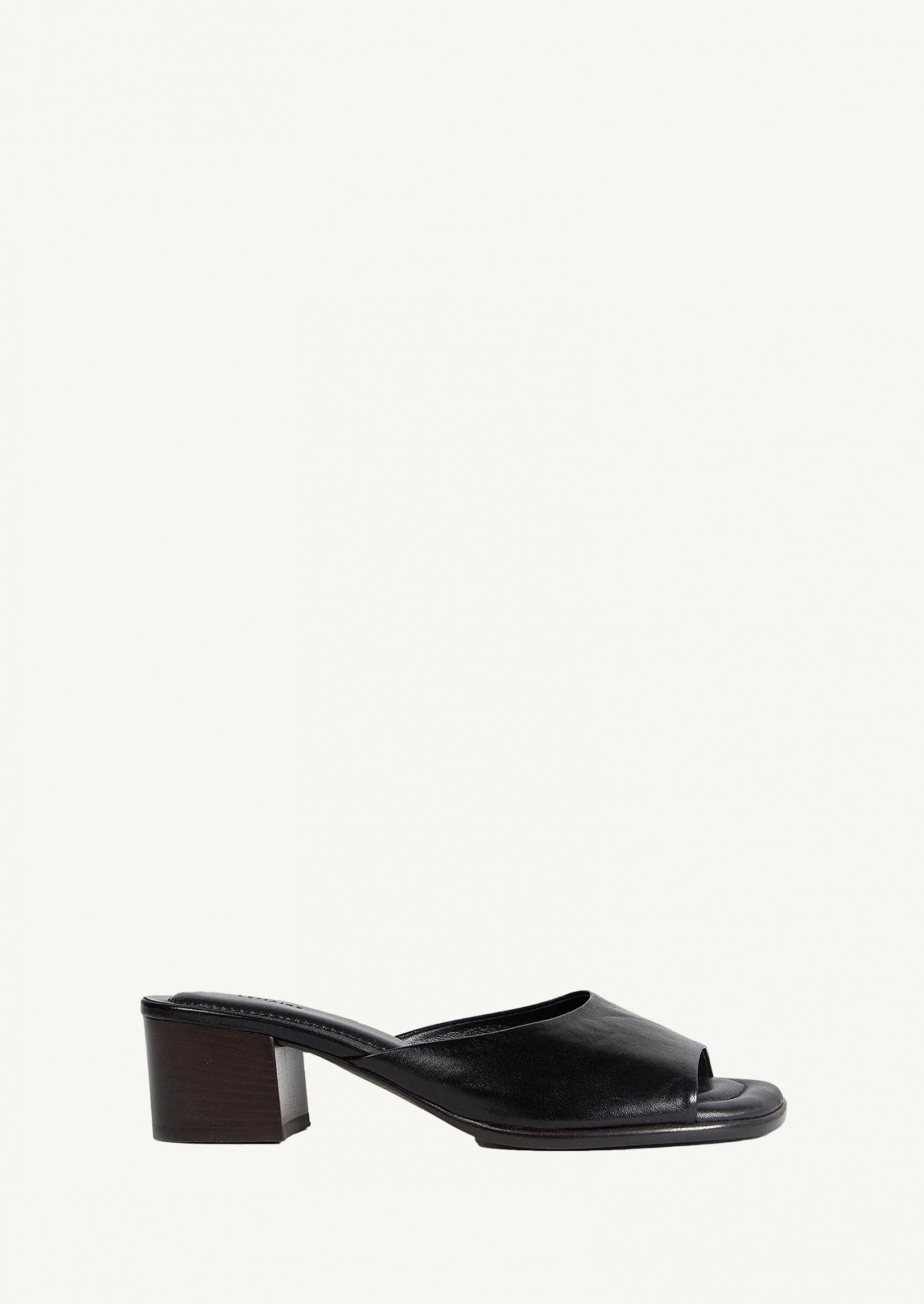 Black Square Heeled Mules 55 Lemaire