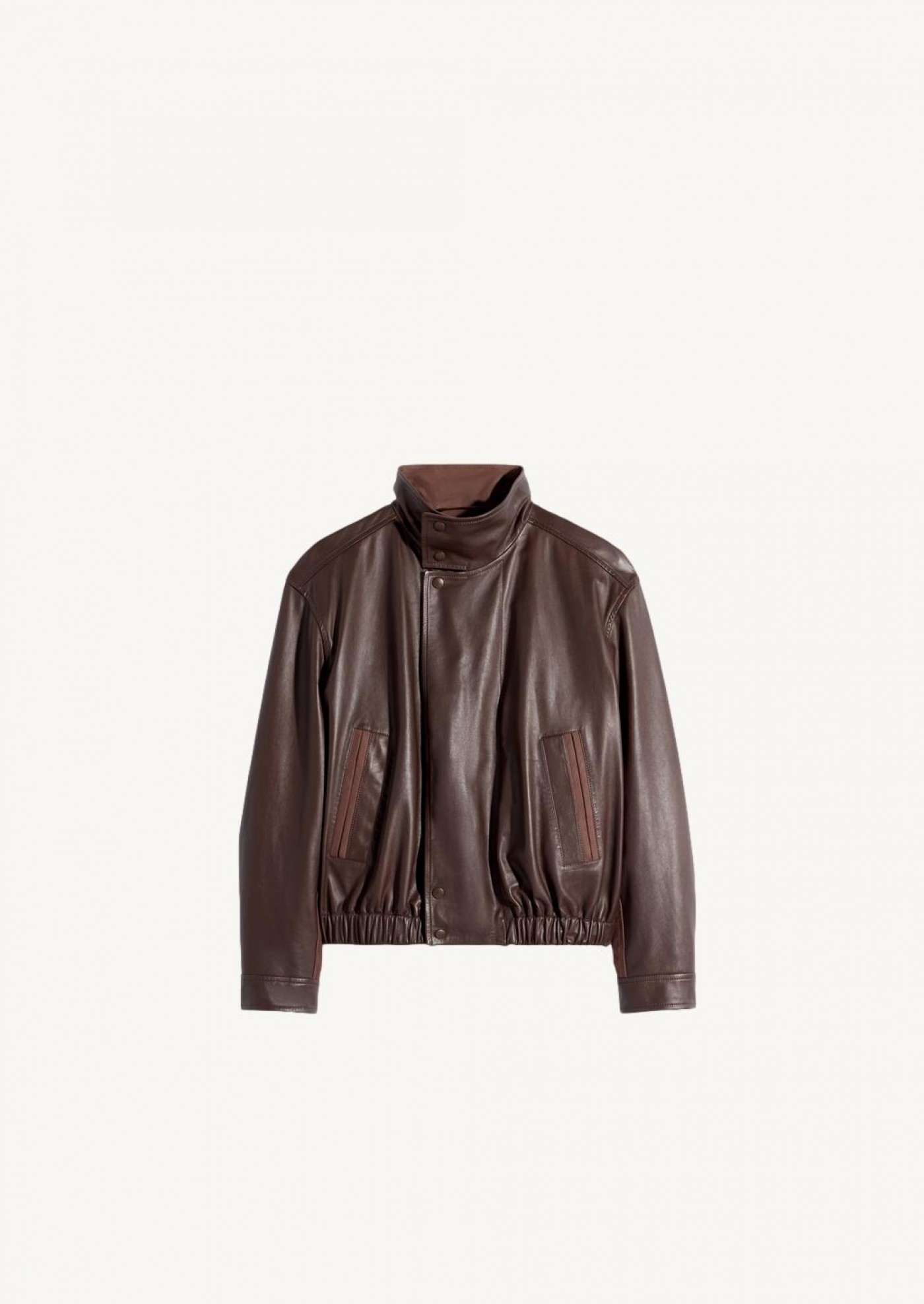 Soft chocolate brown leather jacket