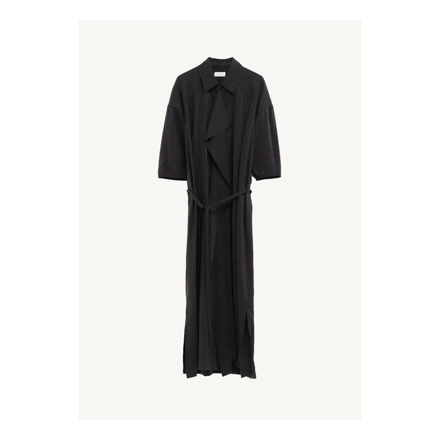 Robe chemise asymétrique en soie sèche Lemaire