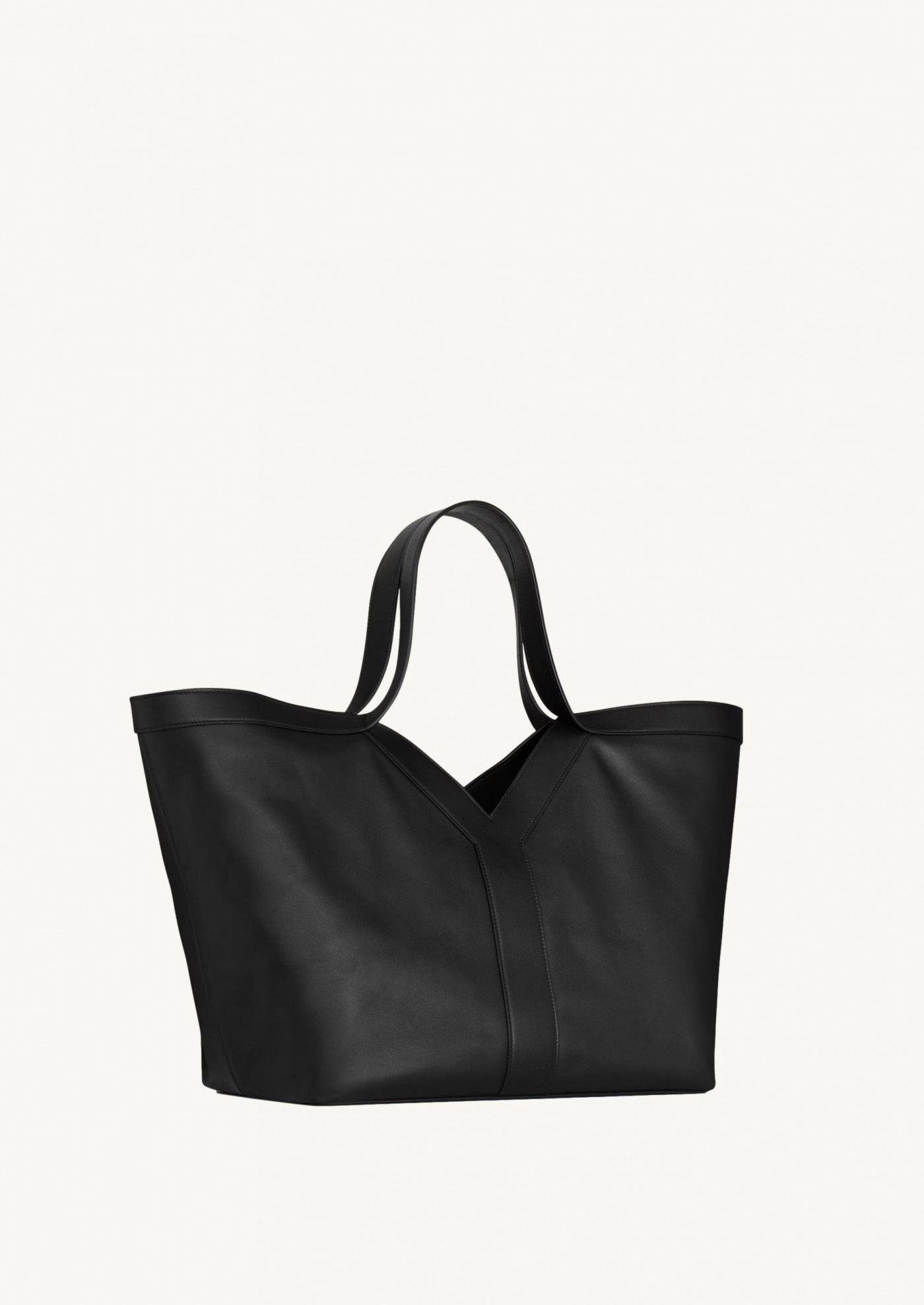 Y Cabas en cuir noir Saint Laurent