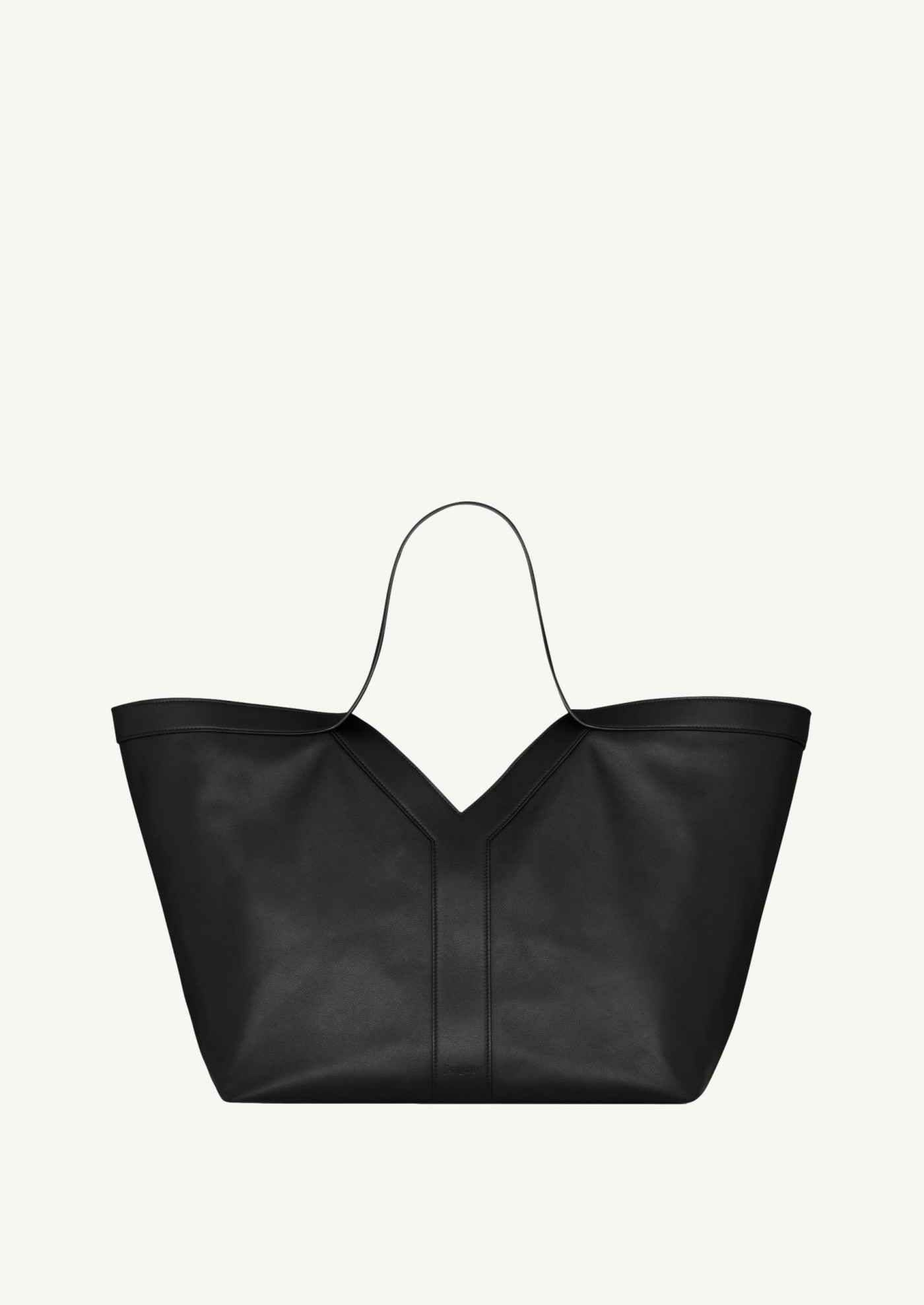Y Cabas en cuir noir Saint Laurent