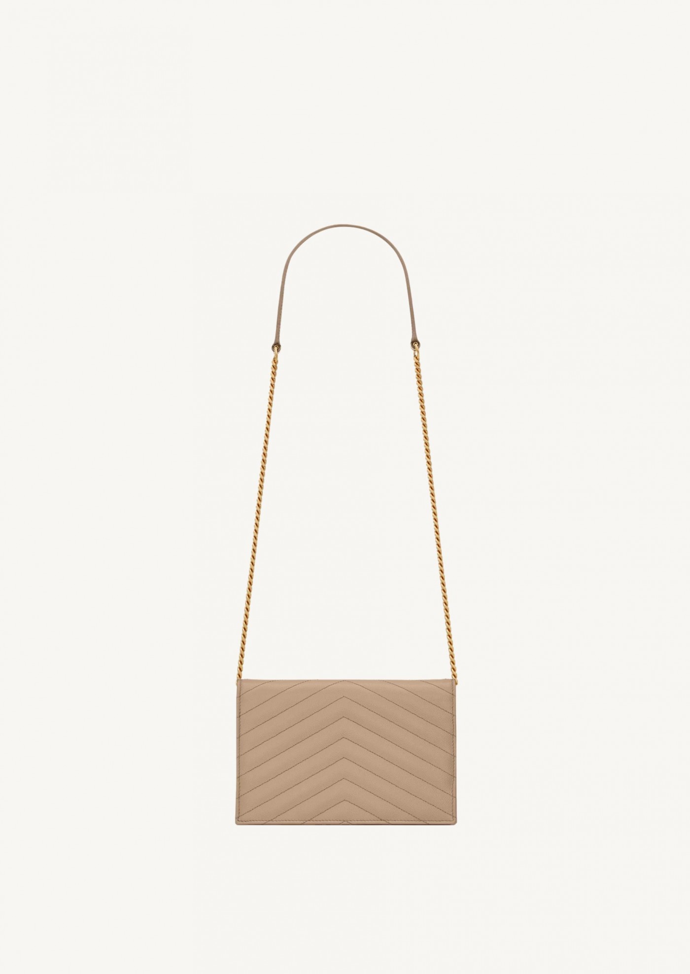 Cassandre Envelope chain wallet dark beige