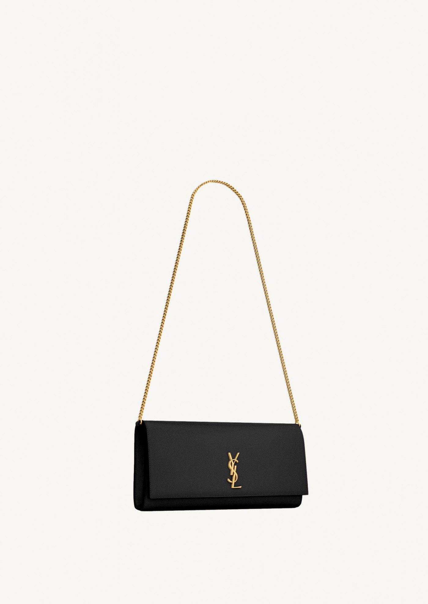 Kate Clutch in black powder grain Saint Laurent