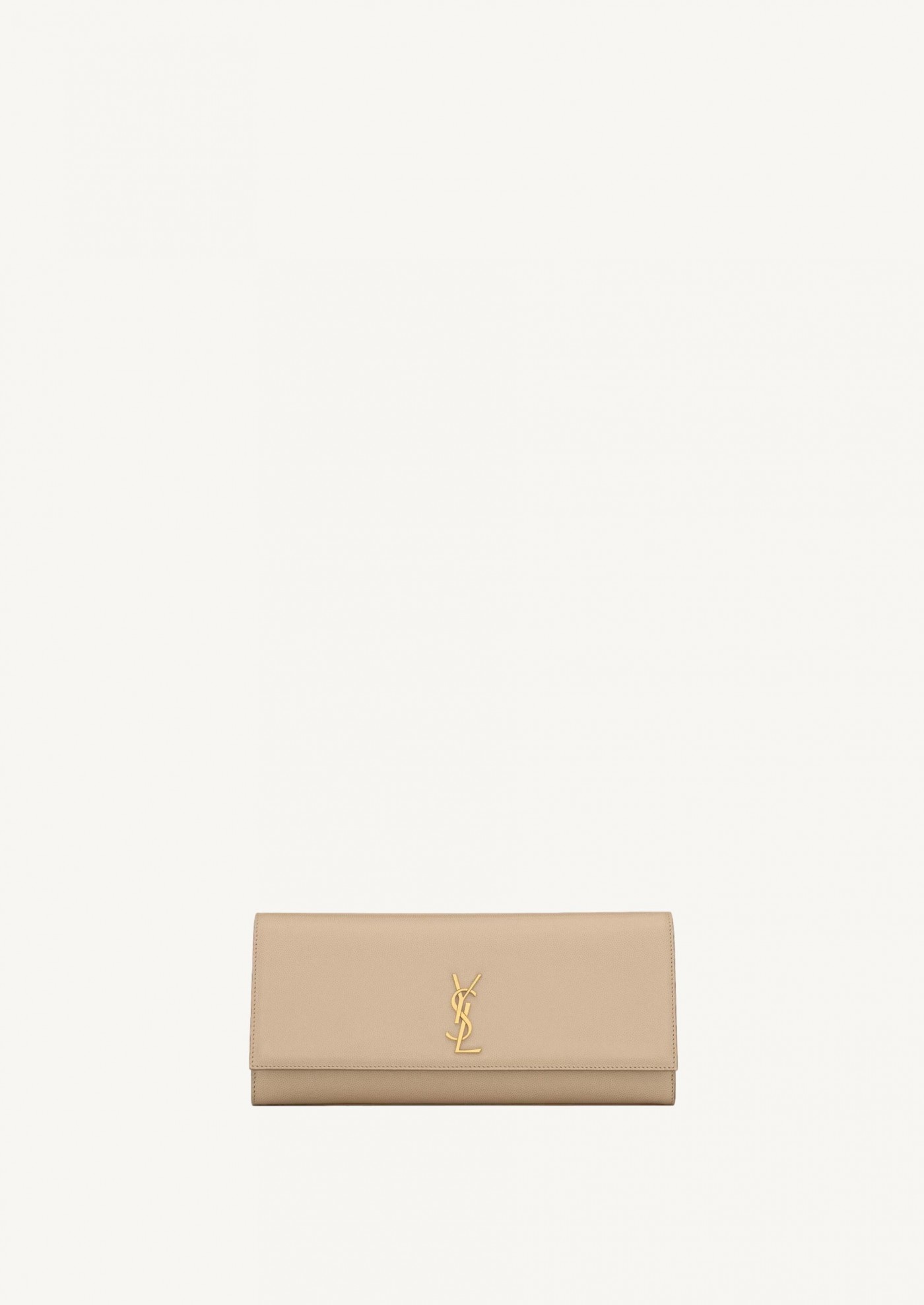 Kate Clutch en grain de poudre beige dark Saint Laurent