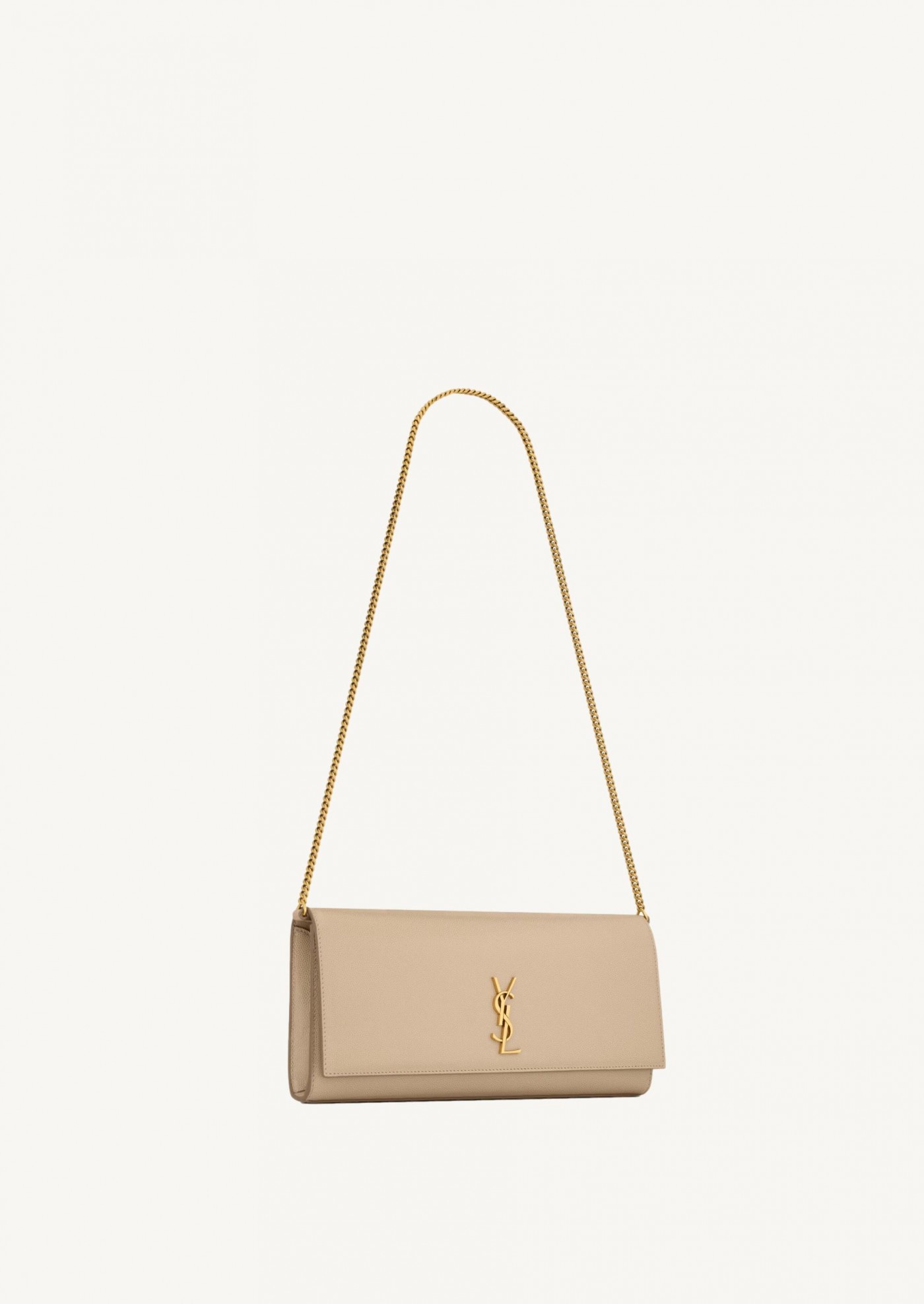 Kate Clutch en grain de poudre beige dark Saint Laurent
