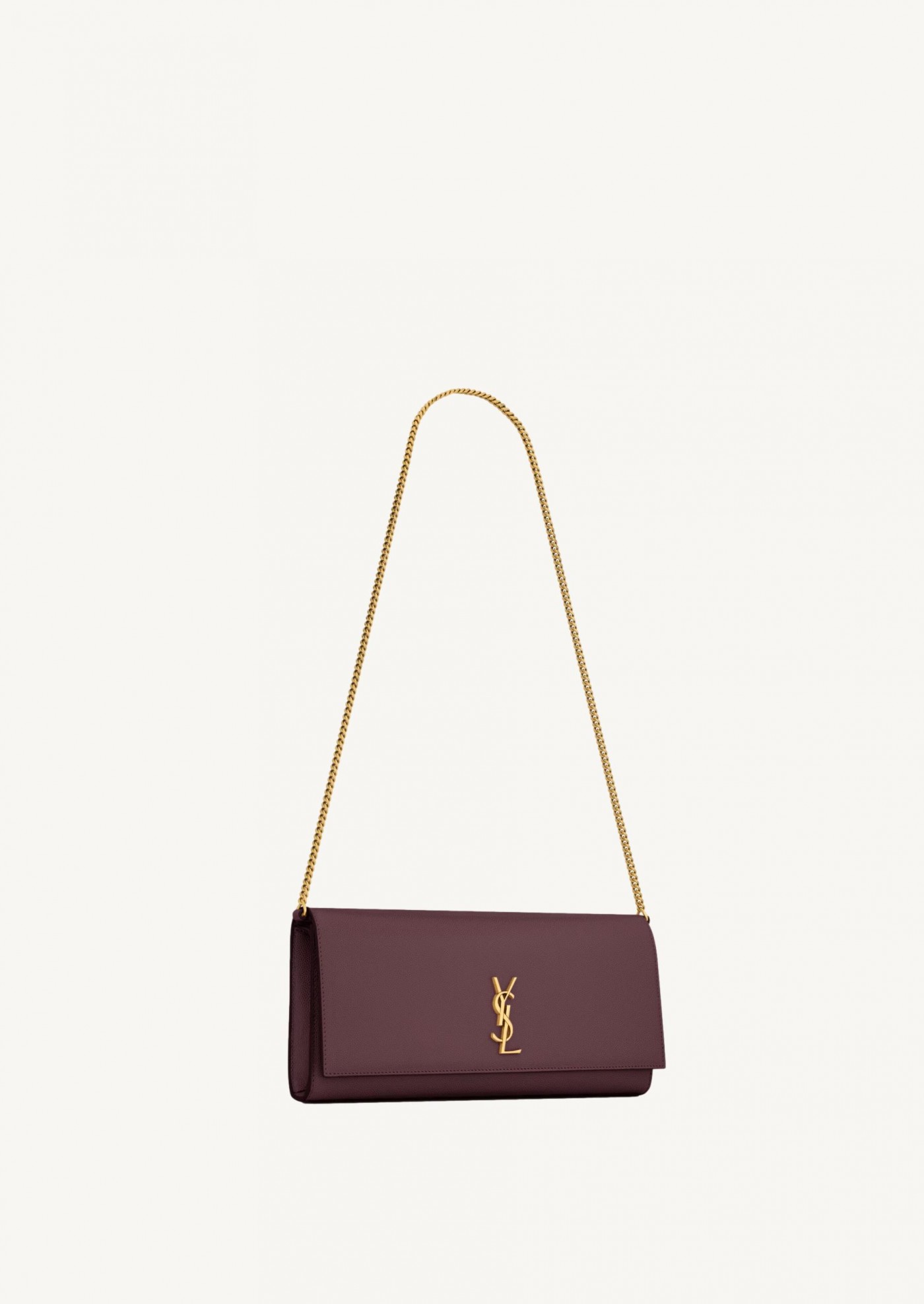 Kate Clutch in hotwine powder grain Saint Laurent
