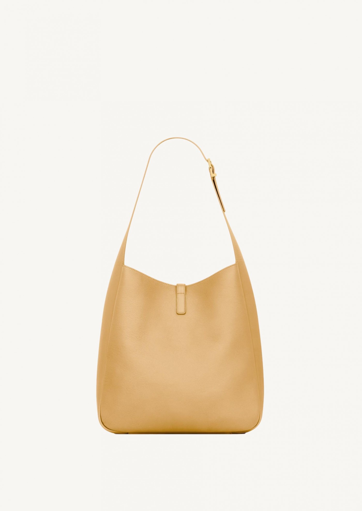 Le 5 à 7 large souple en cuir yellow mustard Saint Laurent