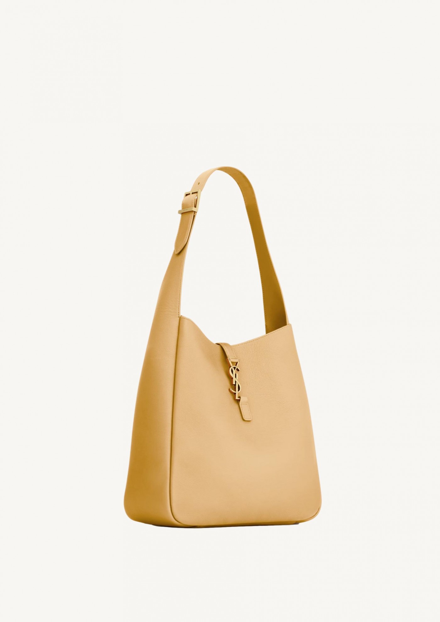 Le 5 à 7 large souple en cuir yellow mustard Saint Laurent