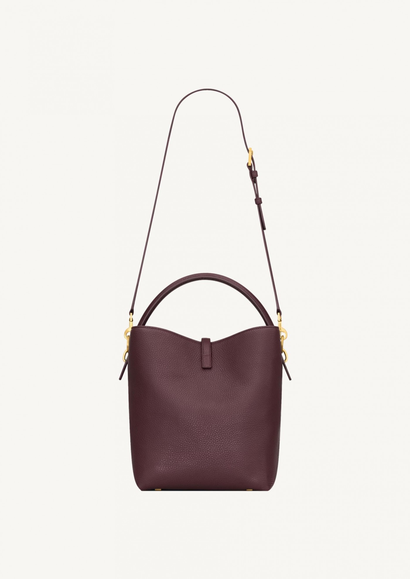 The supple 37 in hot wine grained leather Saint Laurent