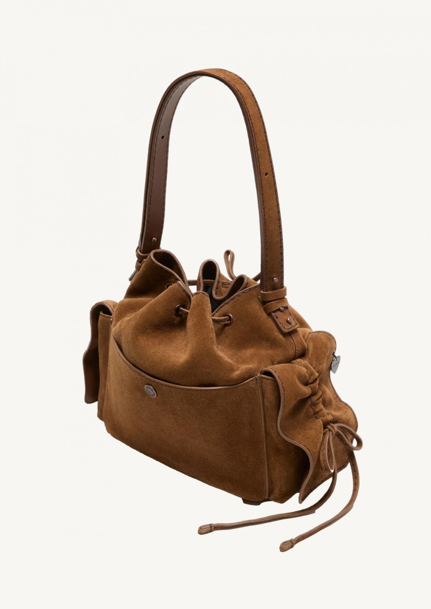 Multi-pocket bucket bag in suede Acne Studios