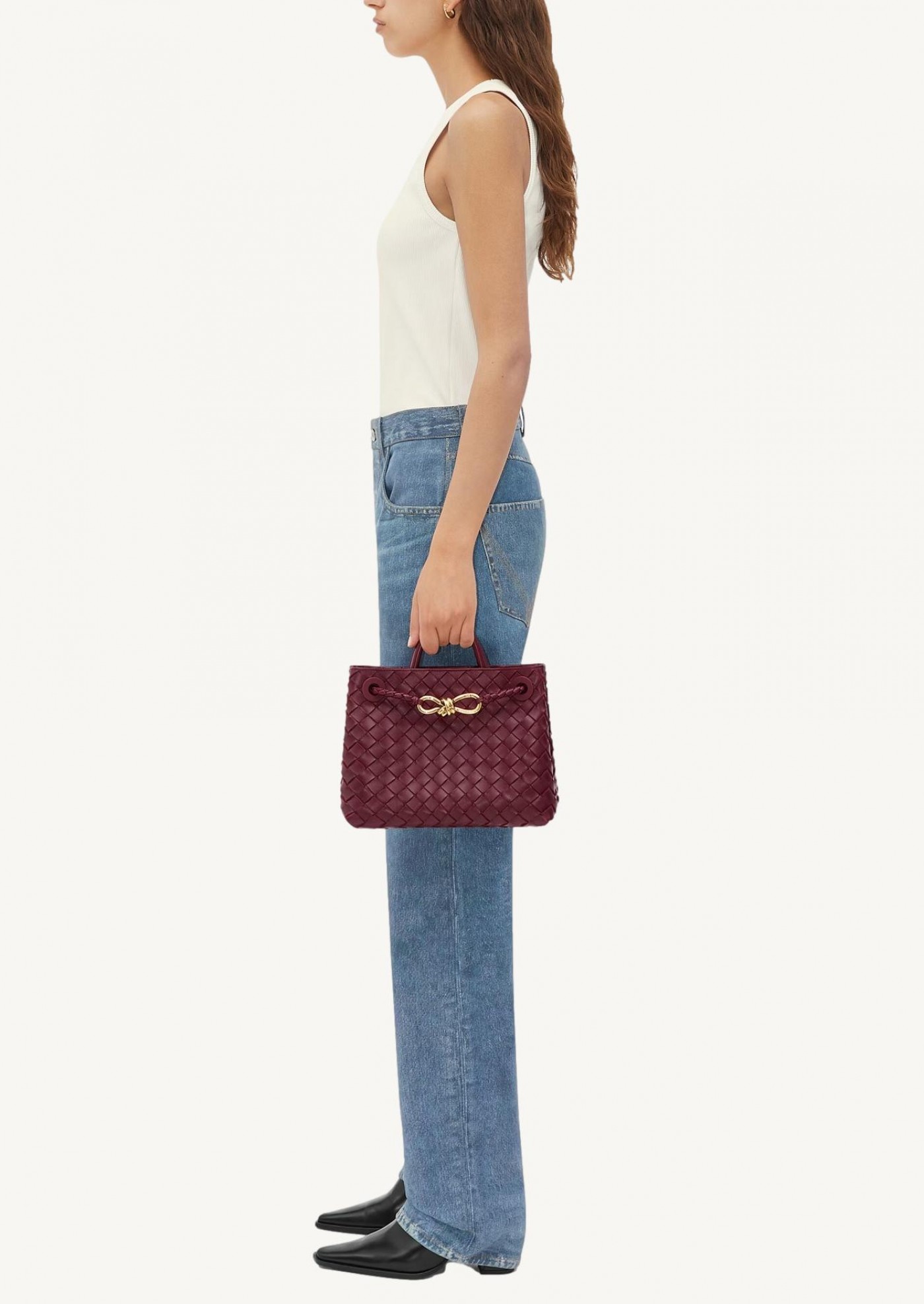Small Andiamo coloris barolo Bottega Veneta