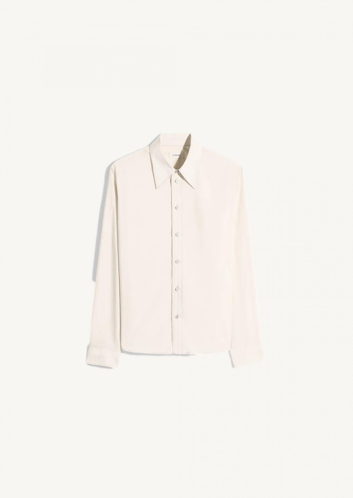 Light cream shirt with pointed collar
