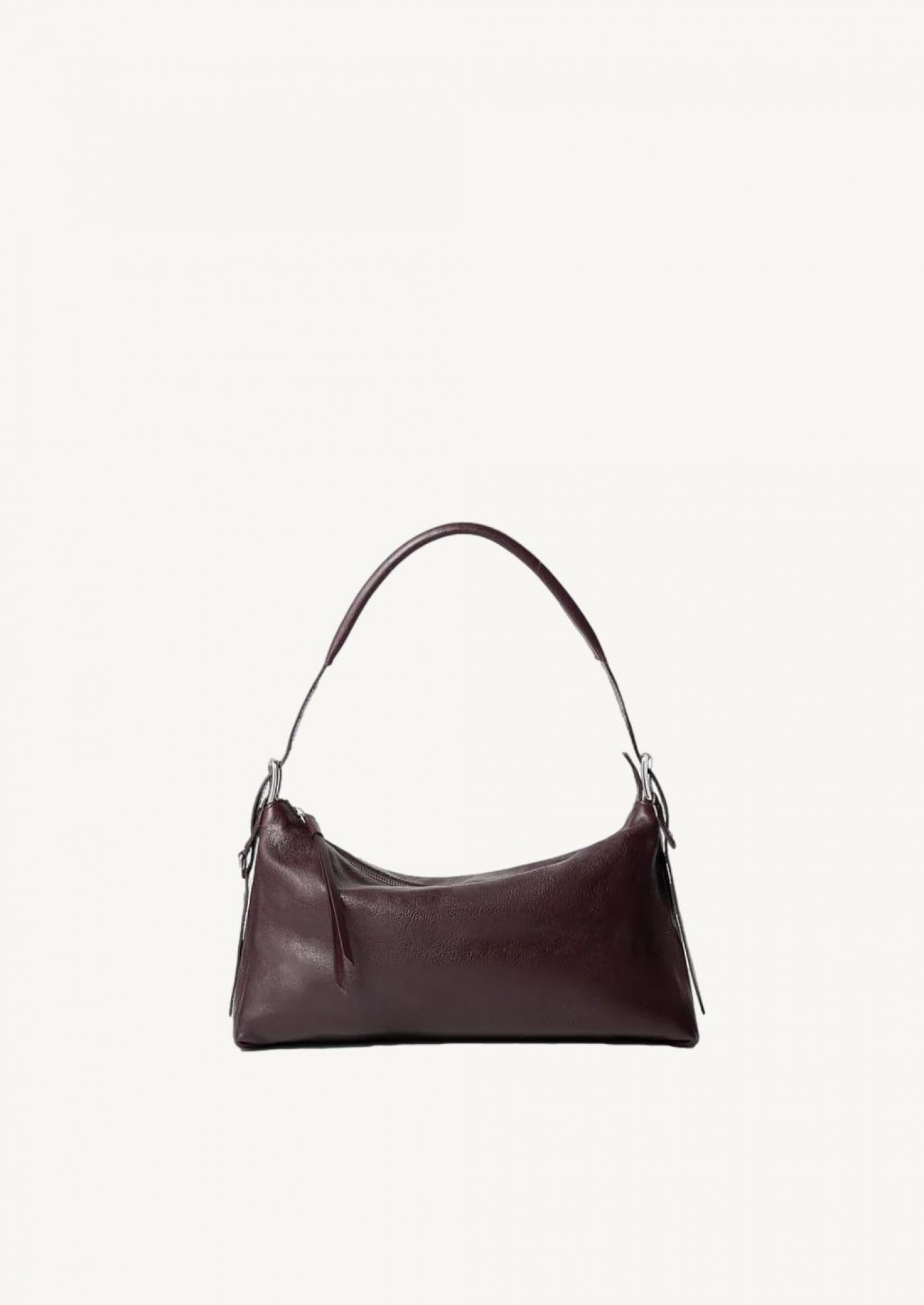 Sac belted baguette en cuir chianti