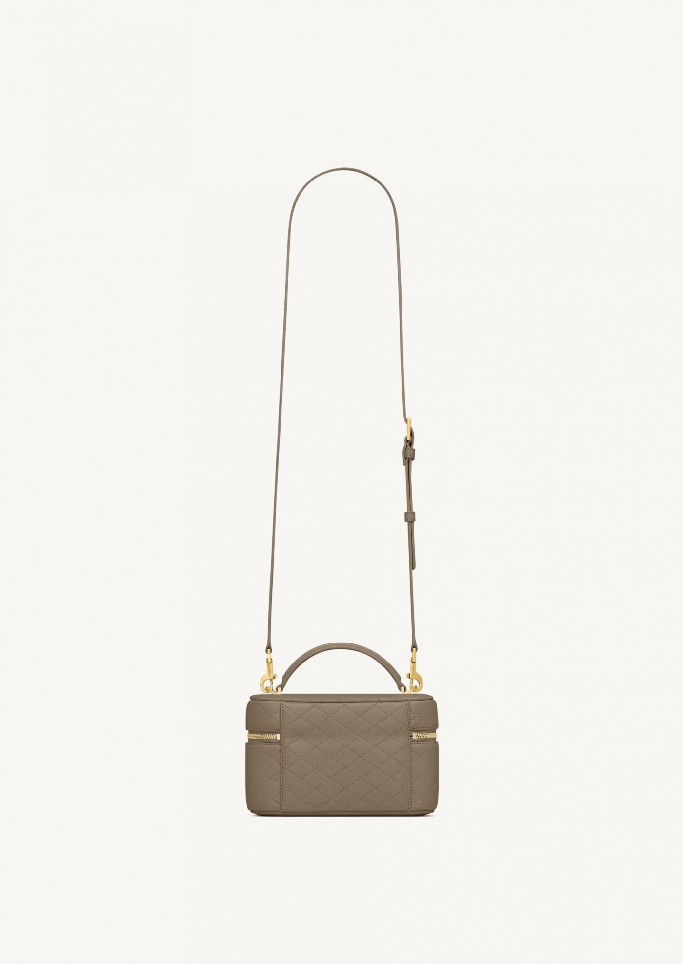 Gaby vanity bag in taupe leather