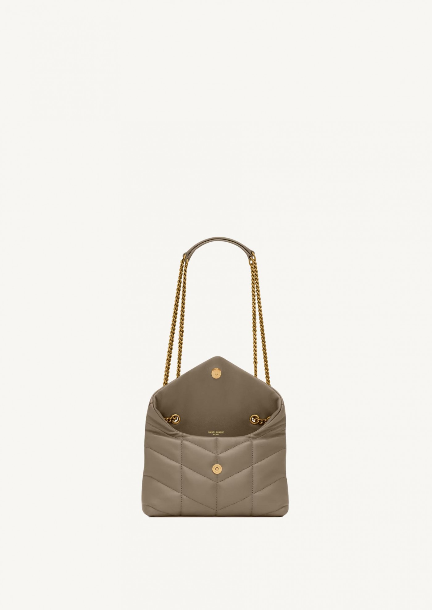 Plaza taupe lambskin puffer toy Saint Laurent