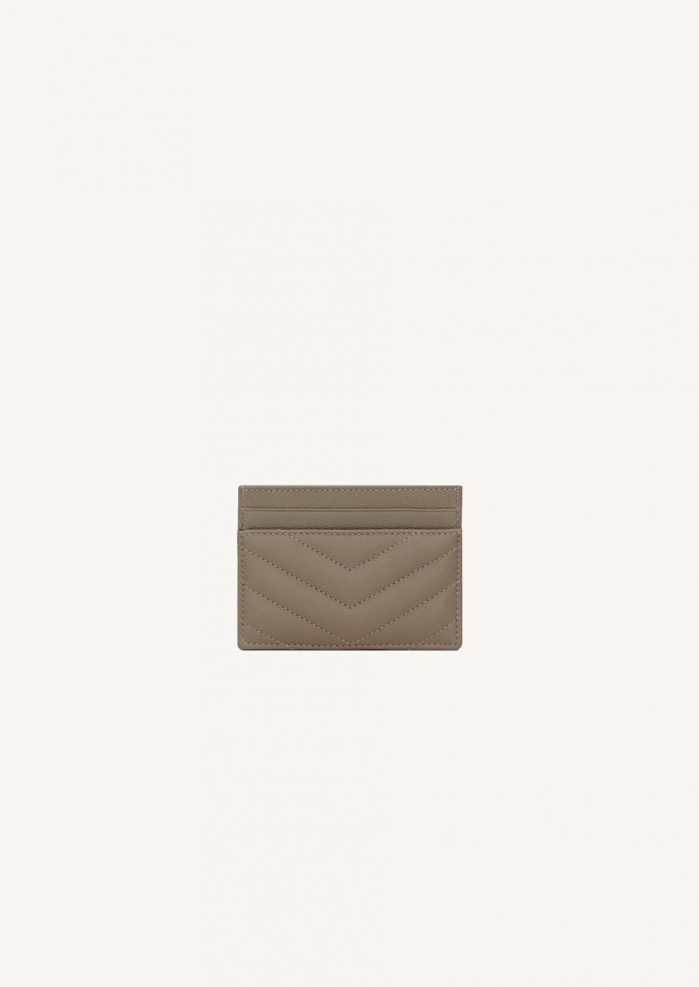 Cassandre card holder, taupe powder grain