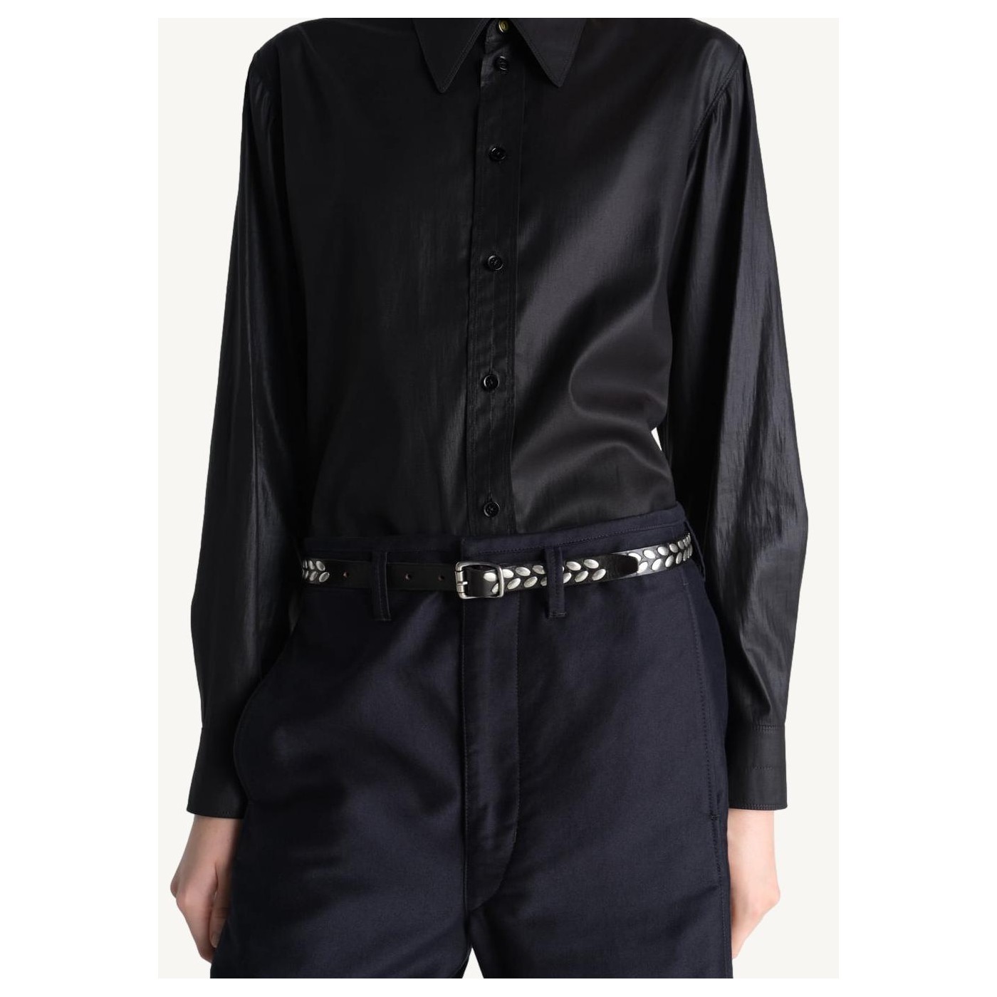 Almond studded belt Lemaire