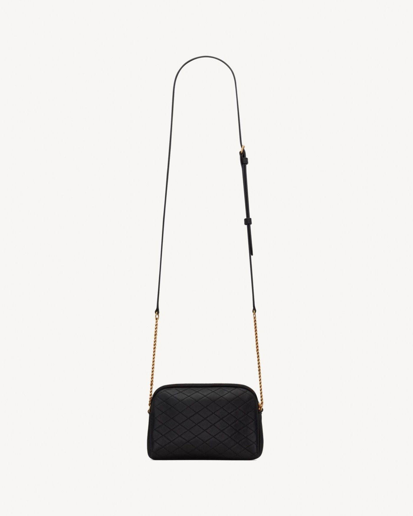 Gaby Camera in black lambskin leather