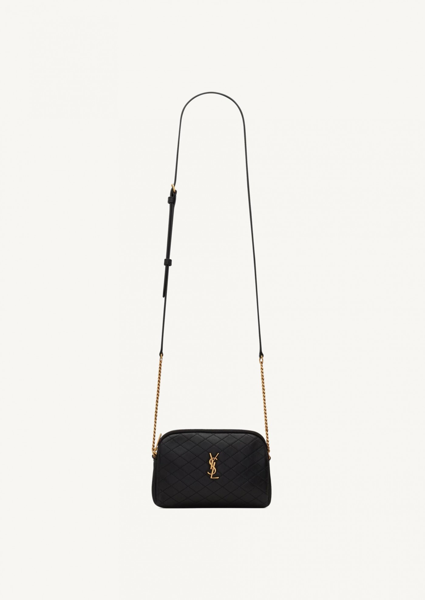 Gaby Camera in black lambskin leather