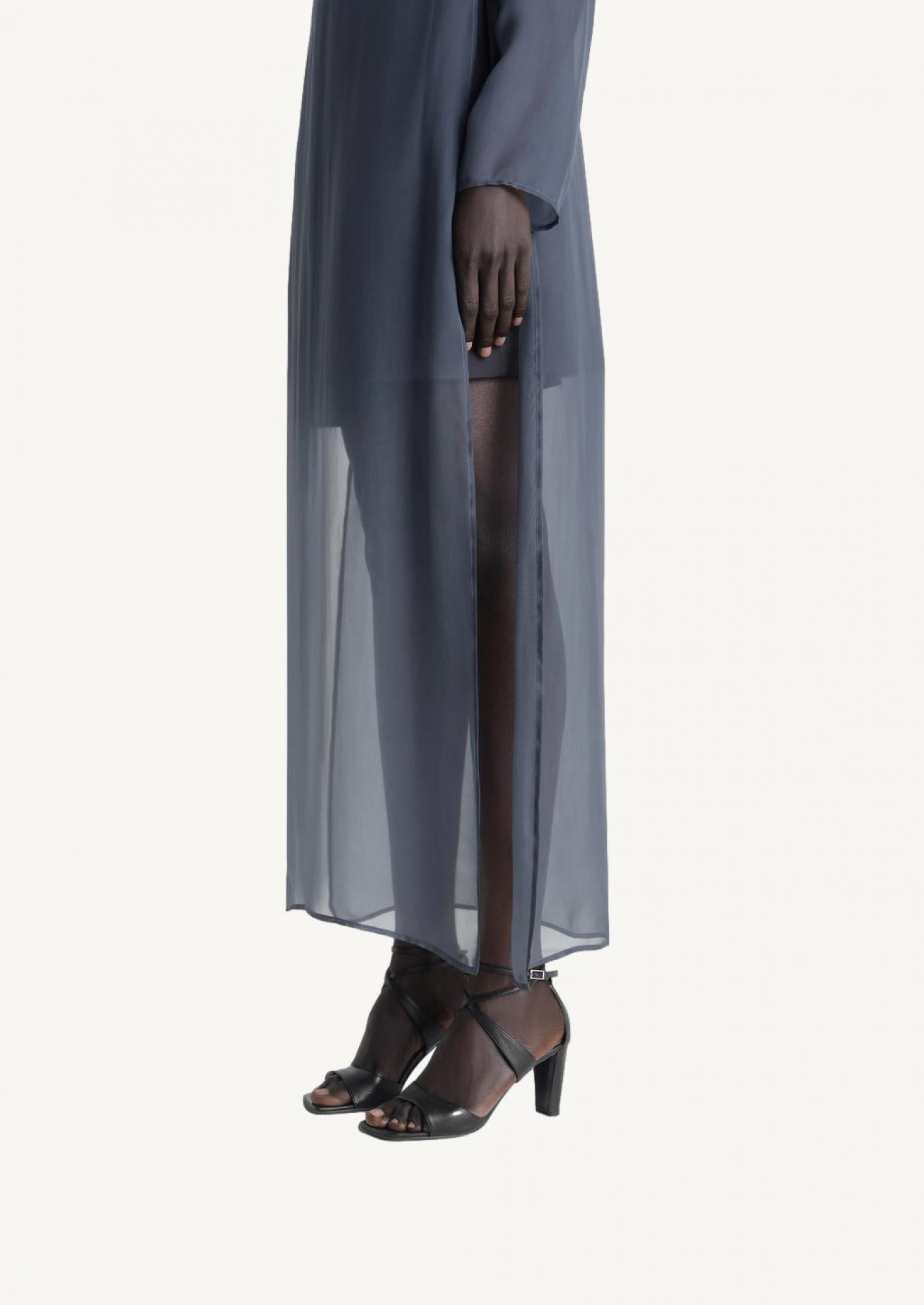 Cross sandals with 80 mm heel in leather Lemaire