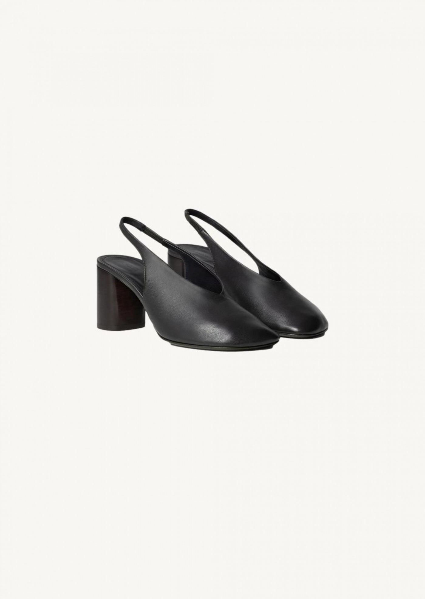 Glove slingback pumps with 80 mm heel in leather