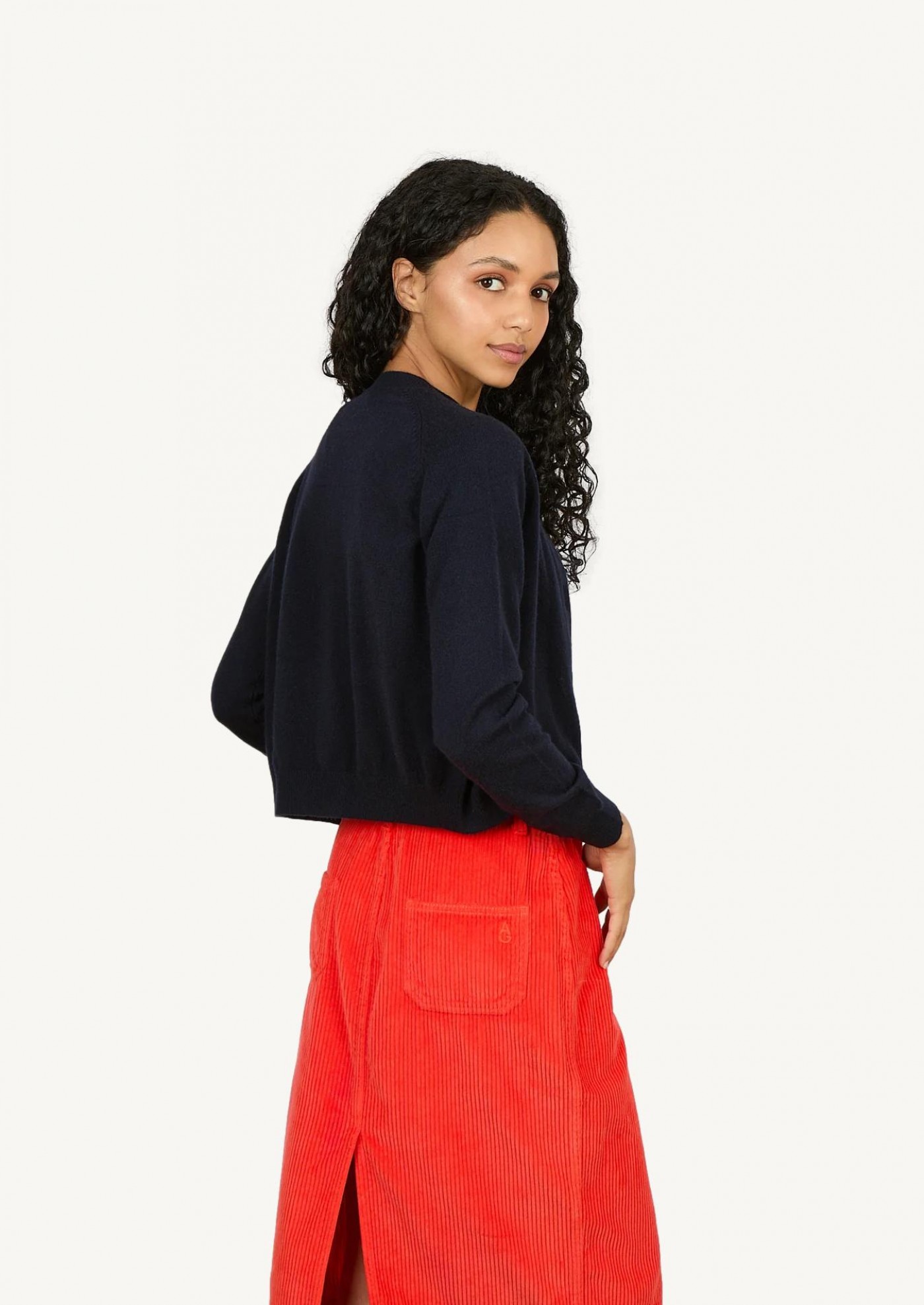 Cardigan Mila light en navy Alexandra Golovanoff