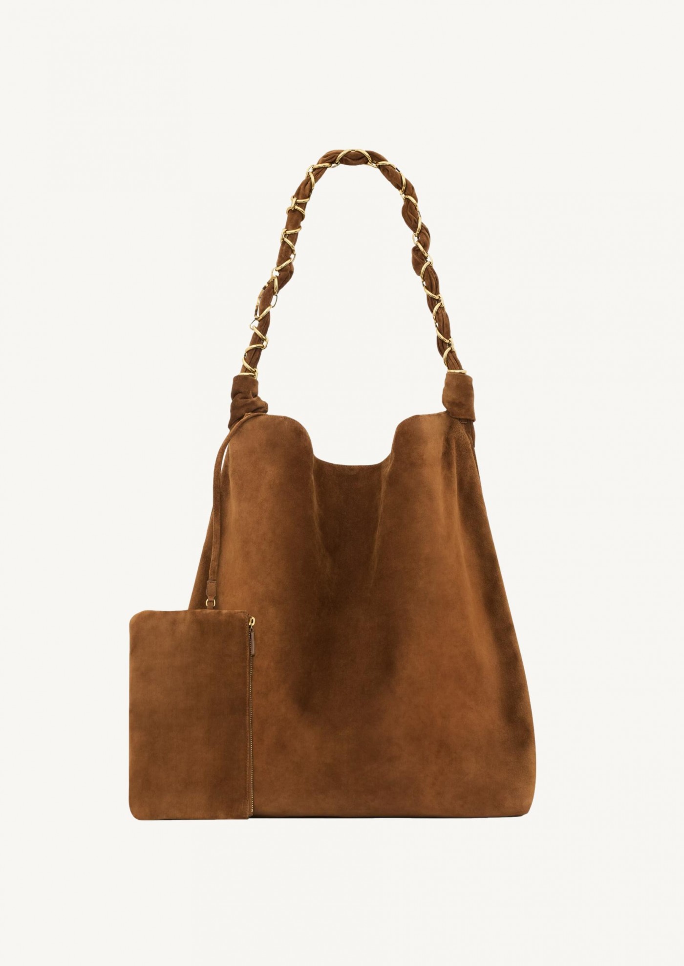 Amalia en suède caramel cognac Saint Laurent