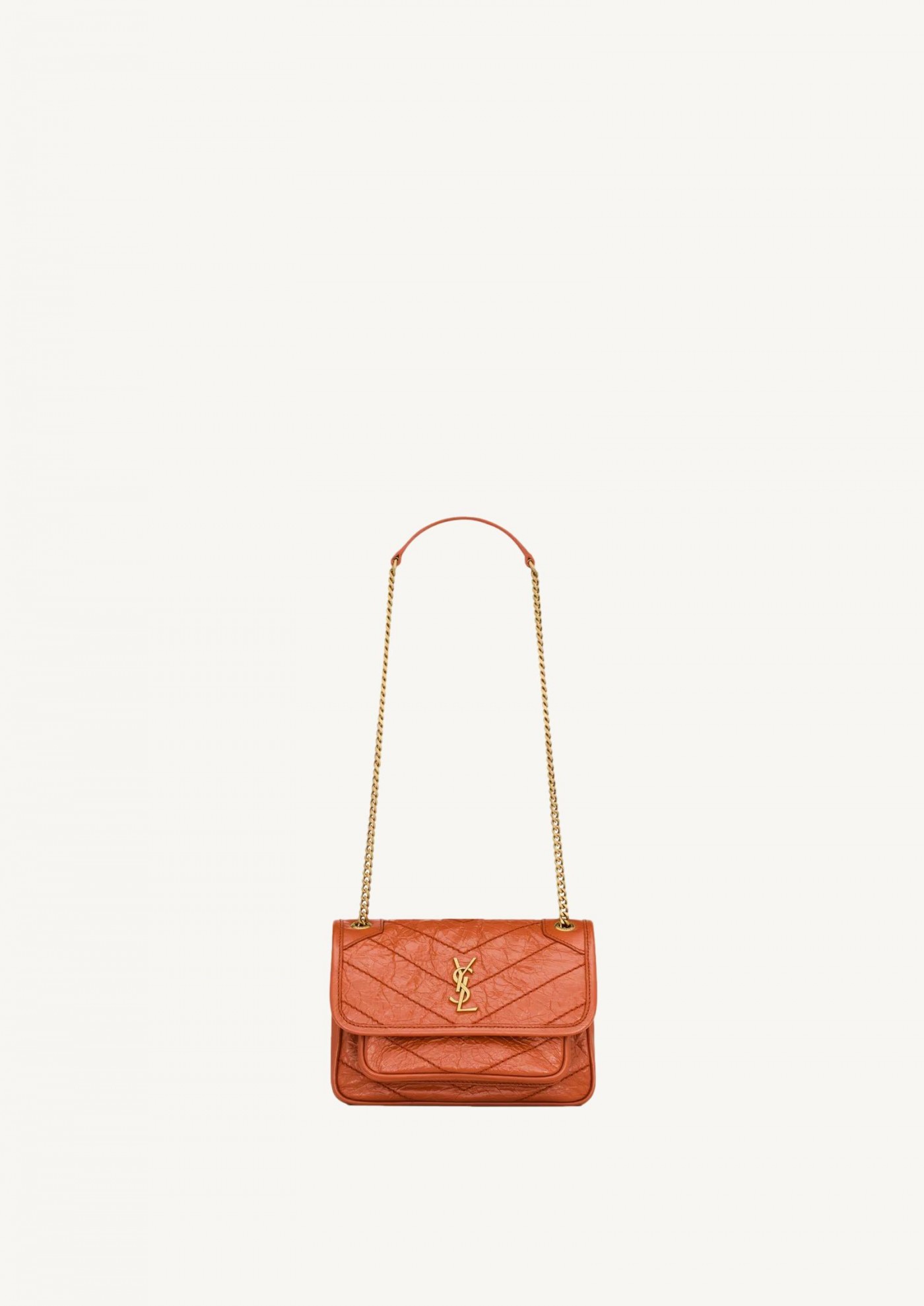 NIKI mini en cuir vintage DARK MANDARIN