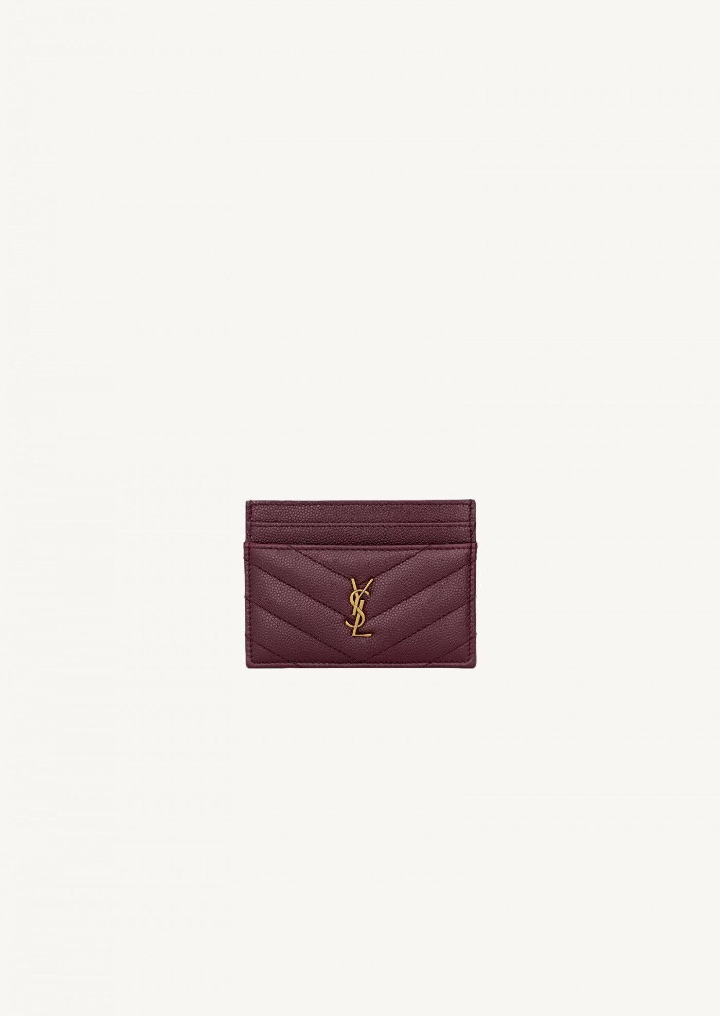 CASSANDRE porte-cartes en cuir GRAIN DE POUDREROUGE CABERNET