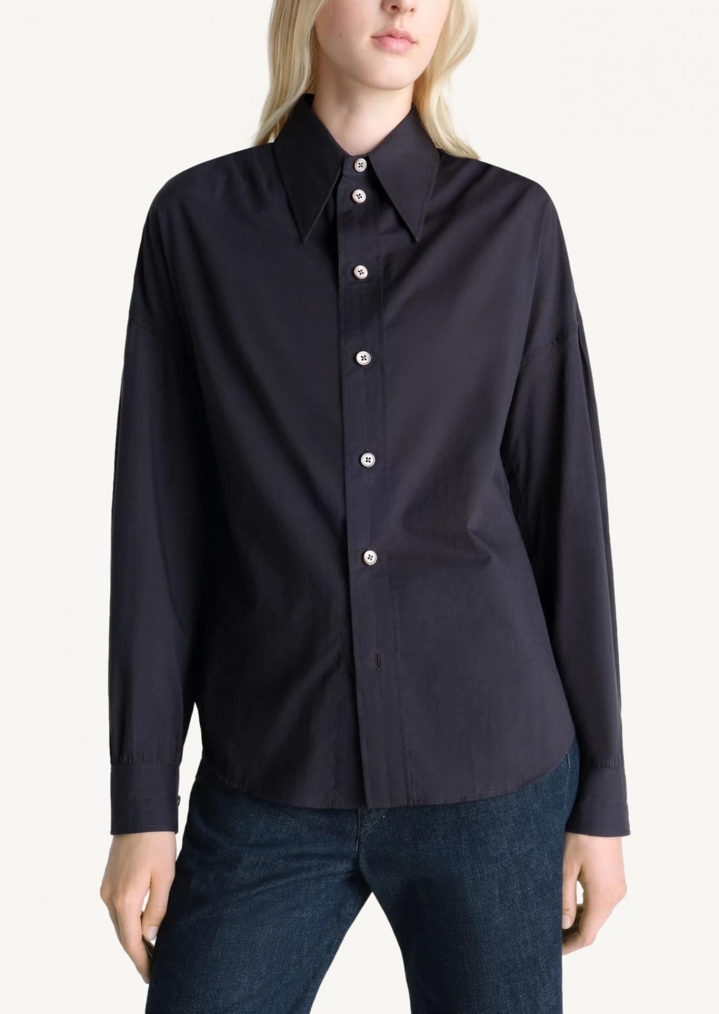 Squid ink shirt with pointed collar Lemaire