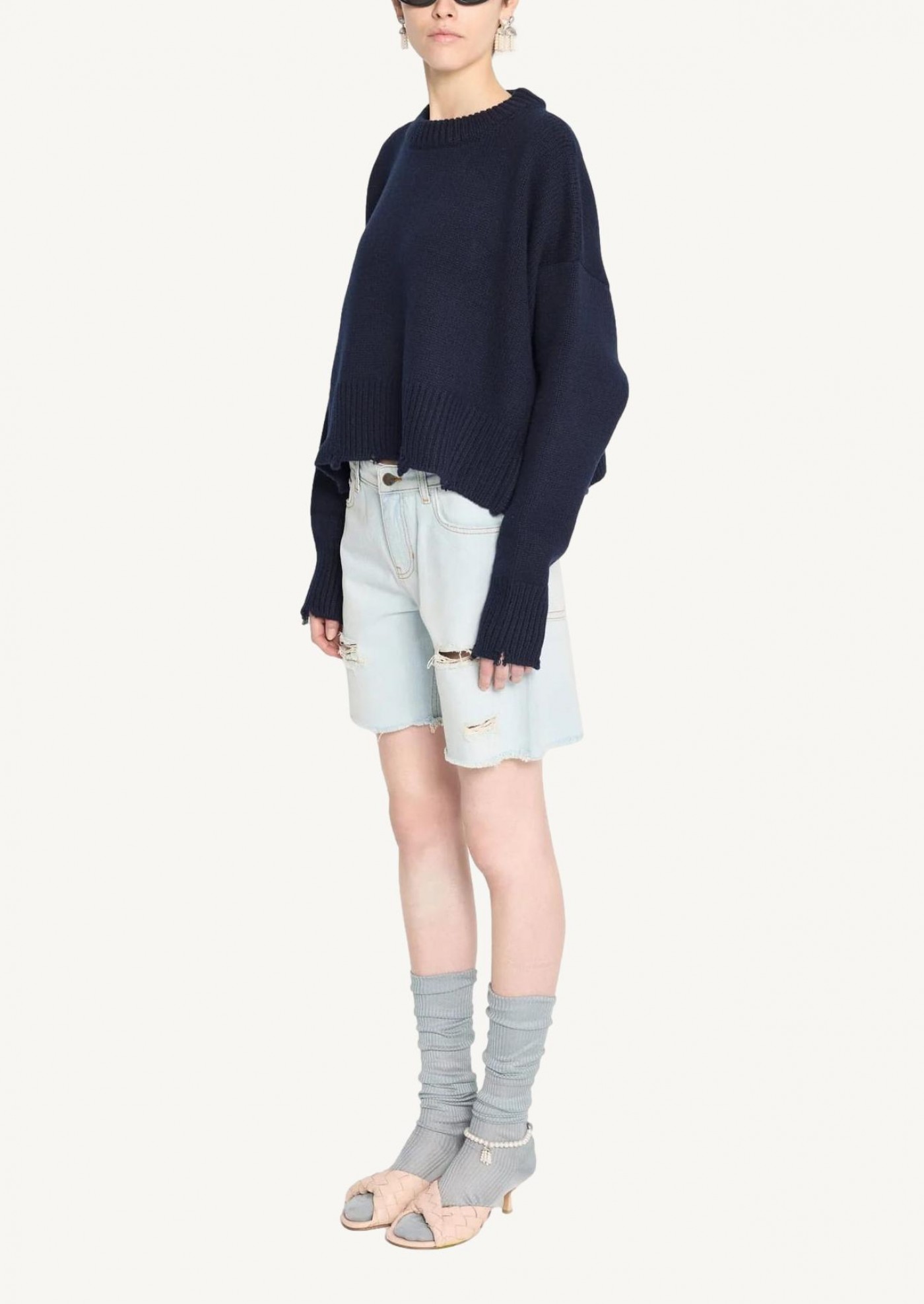 Pull d'été en maille « Navy Avalanche »