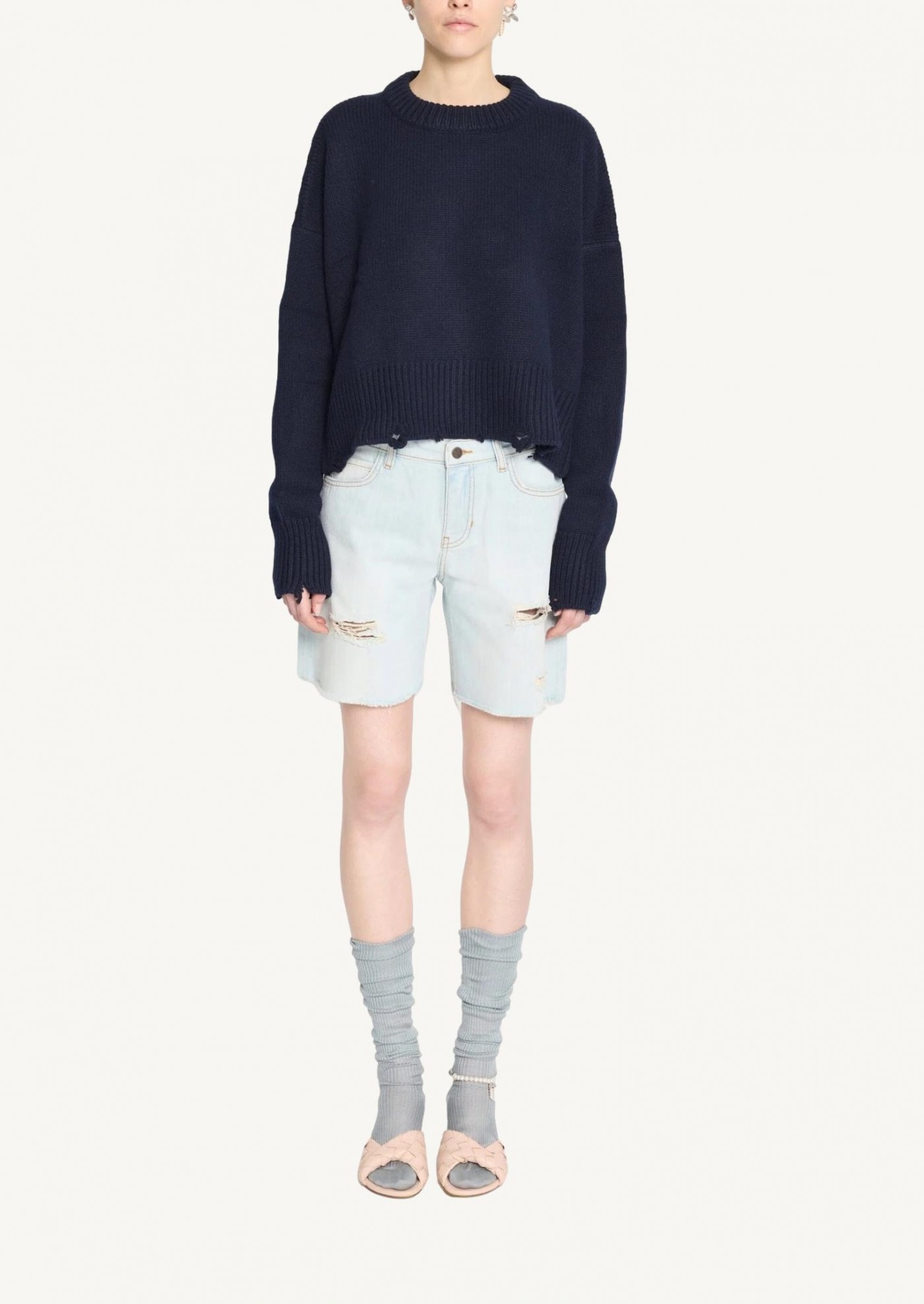 Pull d'été en maille « Navy Avalanche »