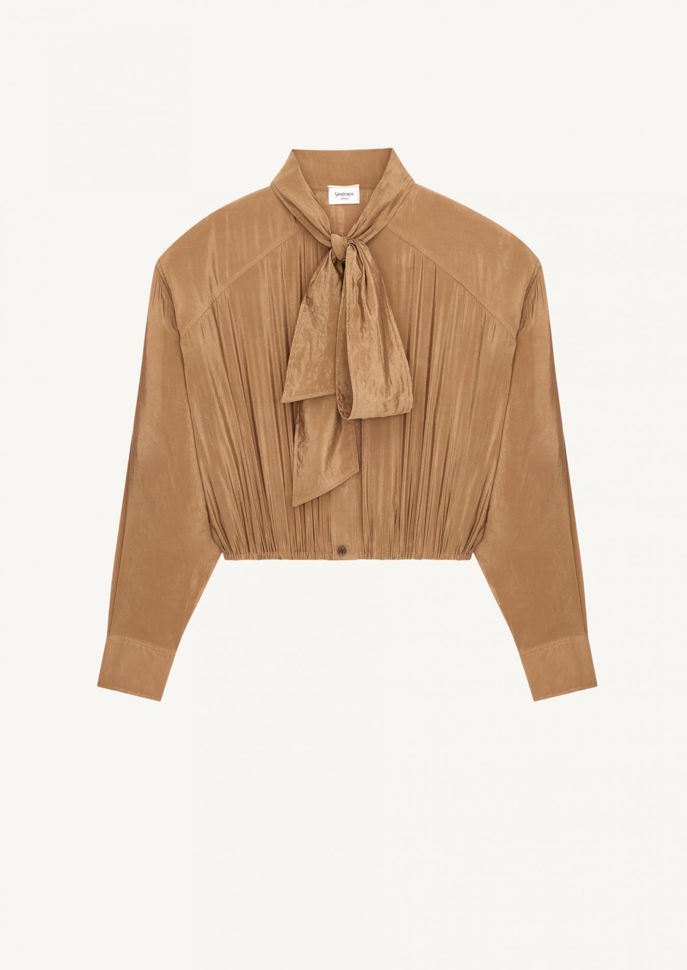 Blouse à lavallière en taffetas