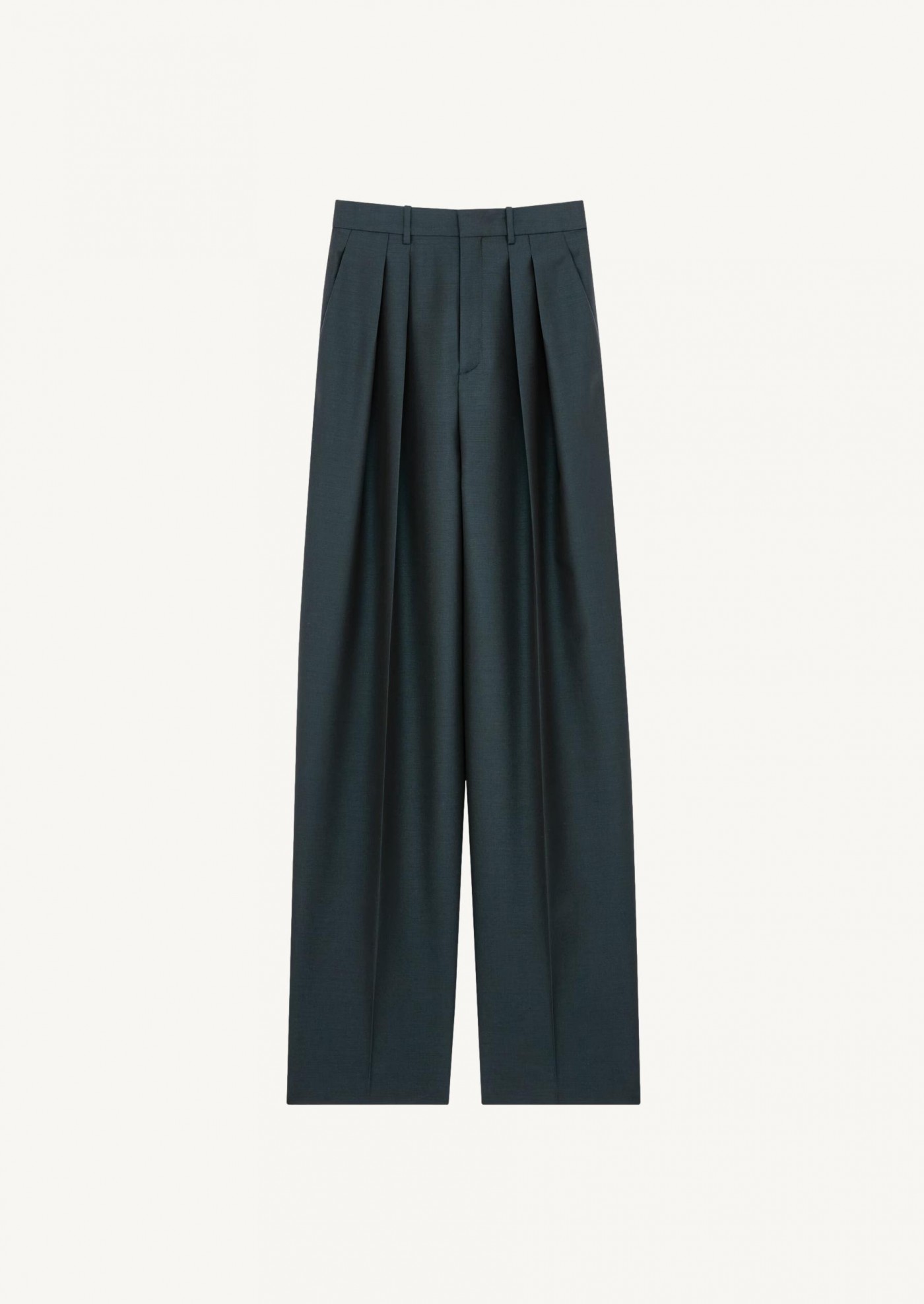 Wide-leg pants in wool and mohair Saint Laurent