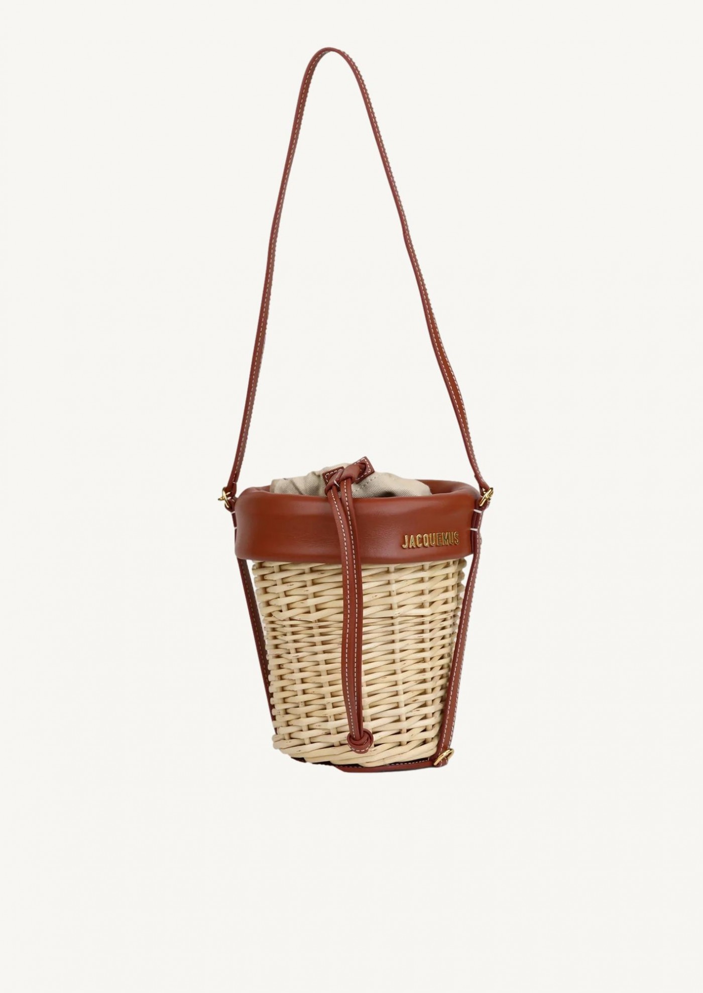 Panier Seau osier tan