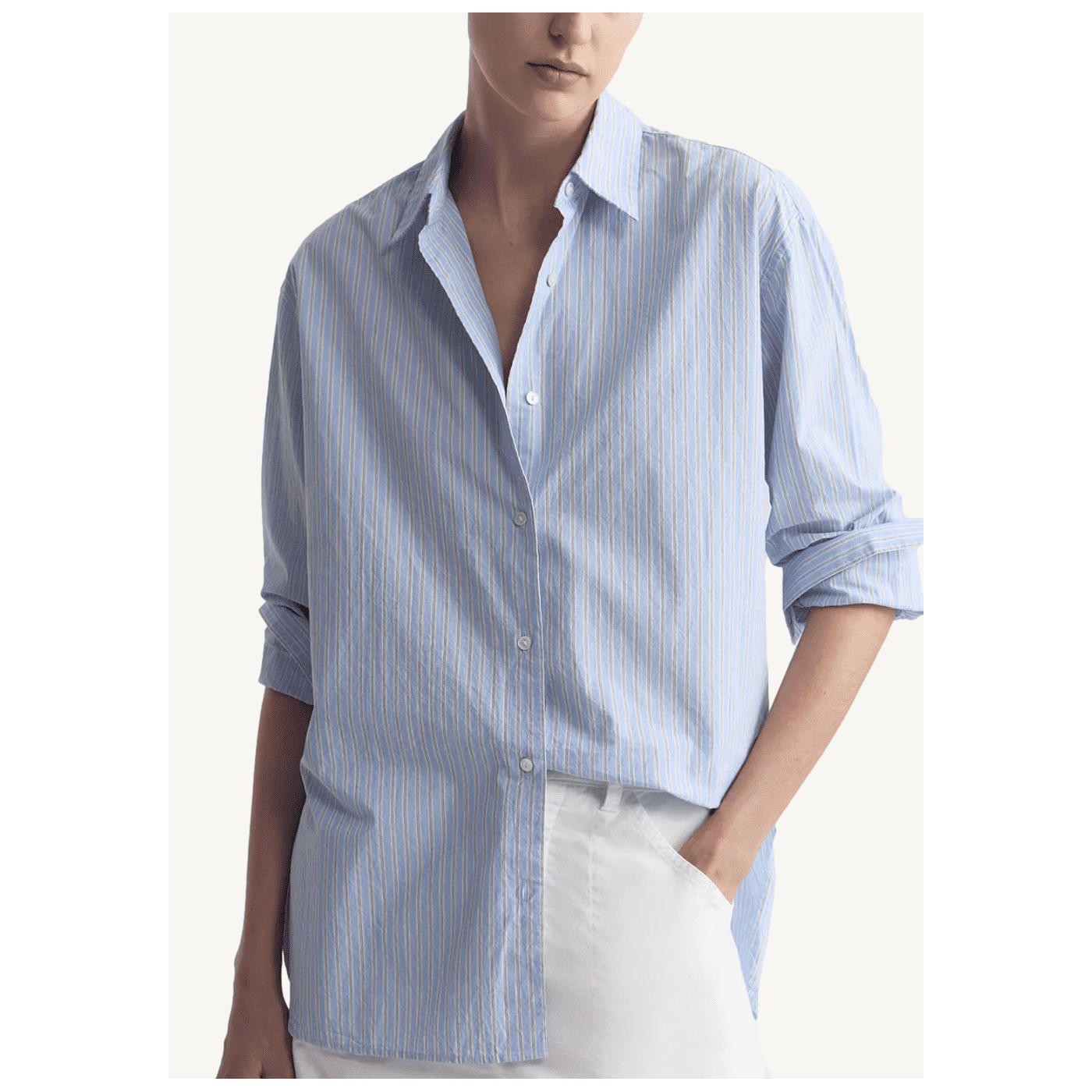 Chemise Yorke rayée bleue Nili Lotan