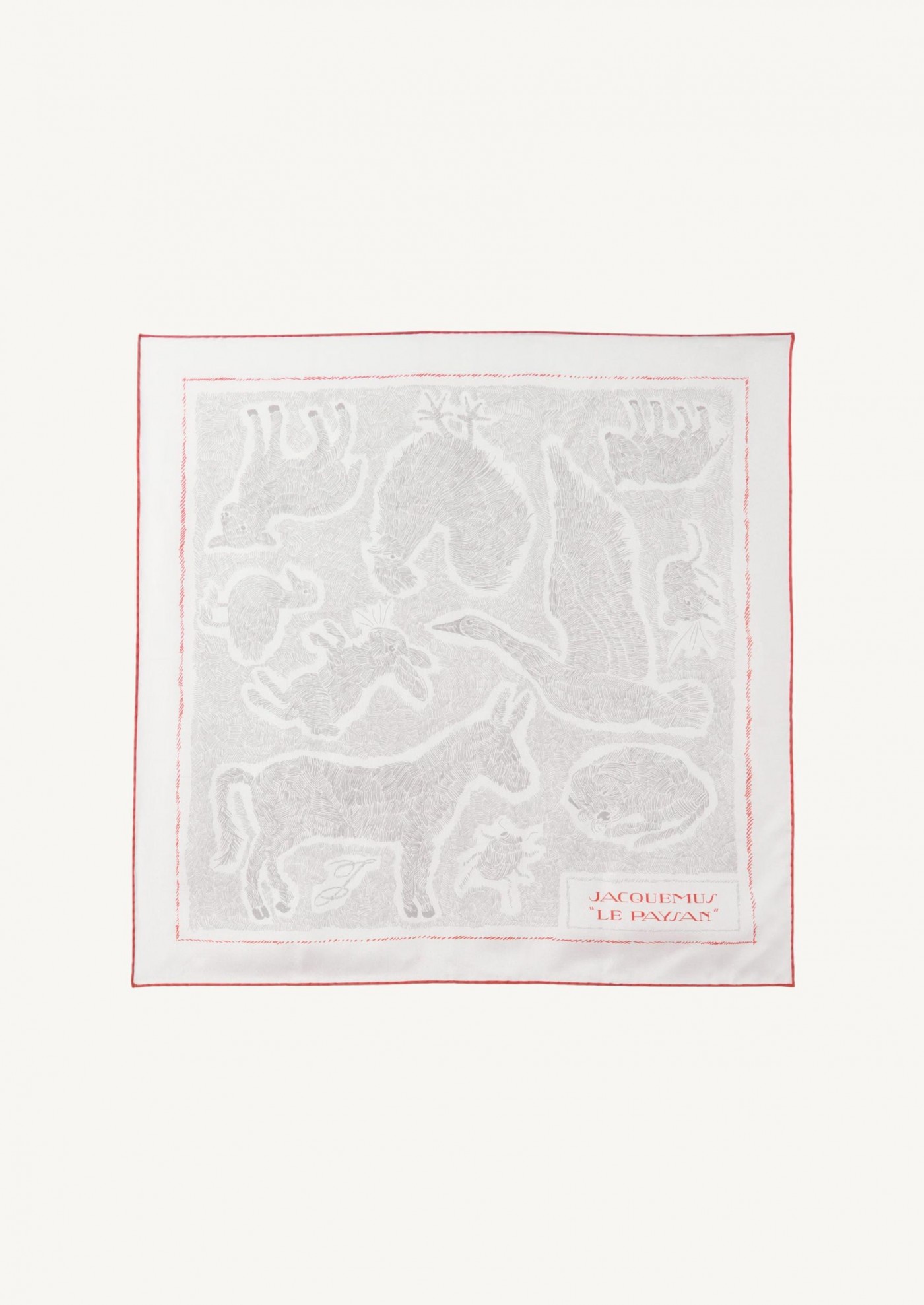 Le Foulard Paysan blanc