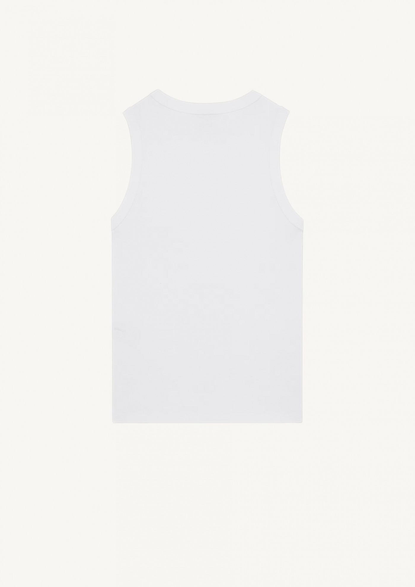 Cassandre tank top in white ribbed cotton jersey