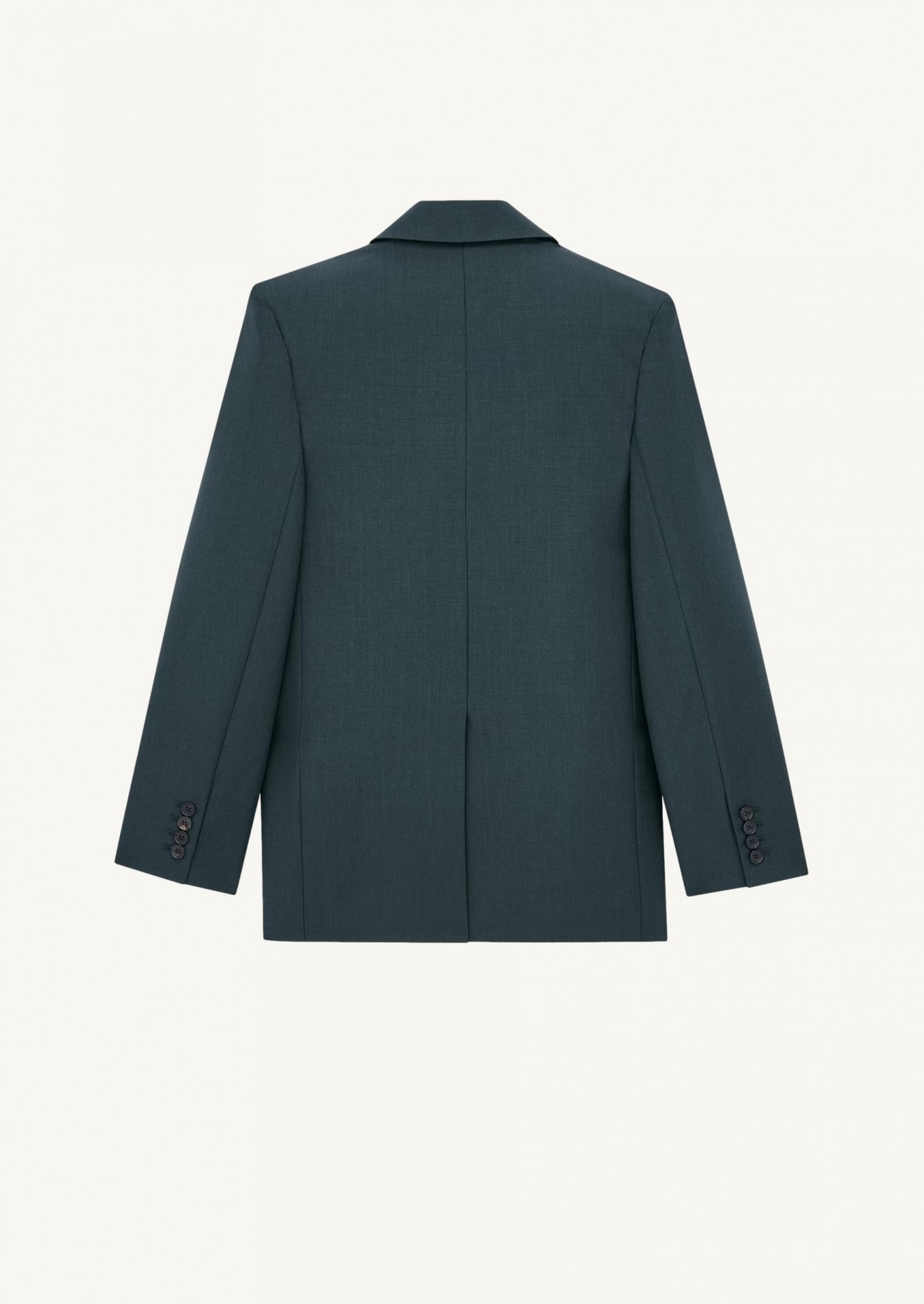 Veste en laine et mohair à double boutonnage verte Saint Laurent