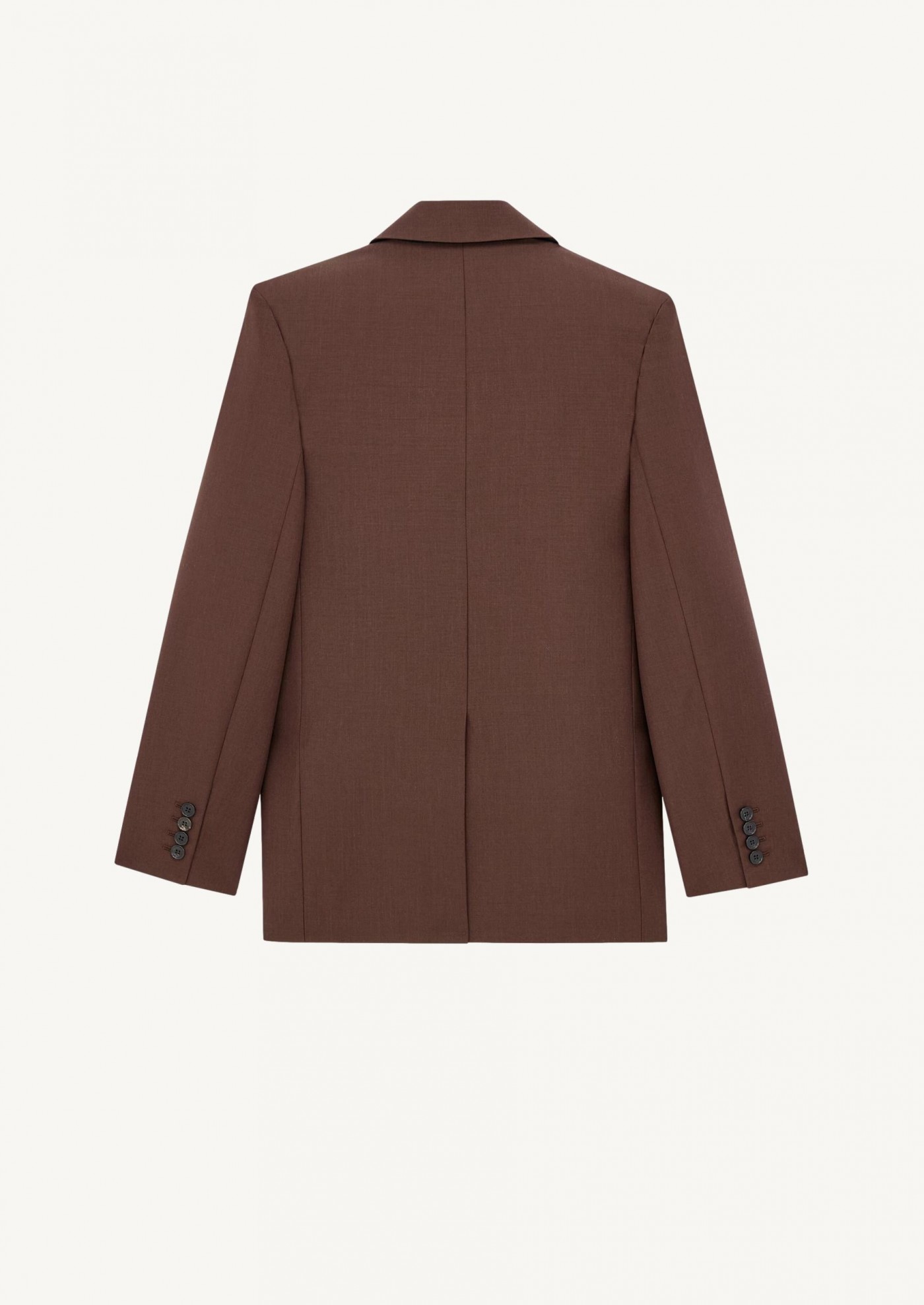 Veste en laine et mohair à double boutonnage chocolat Saint Laurent