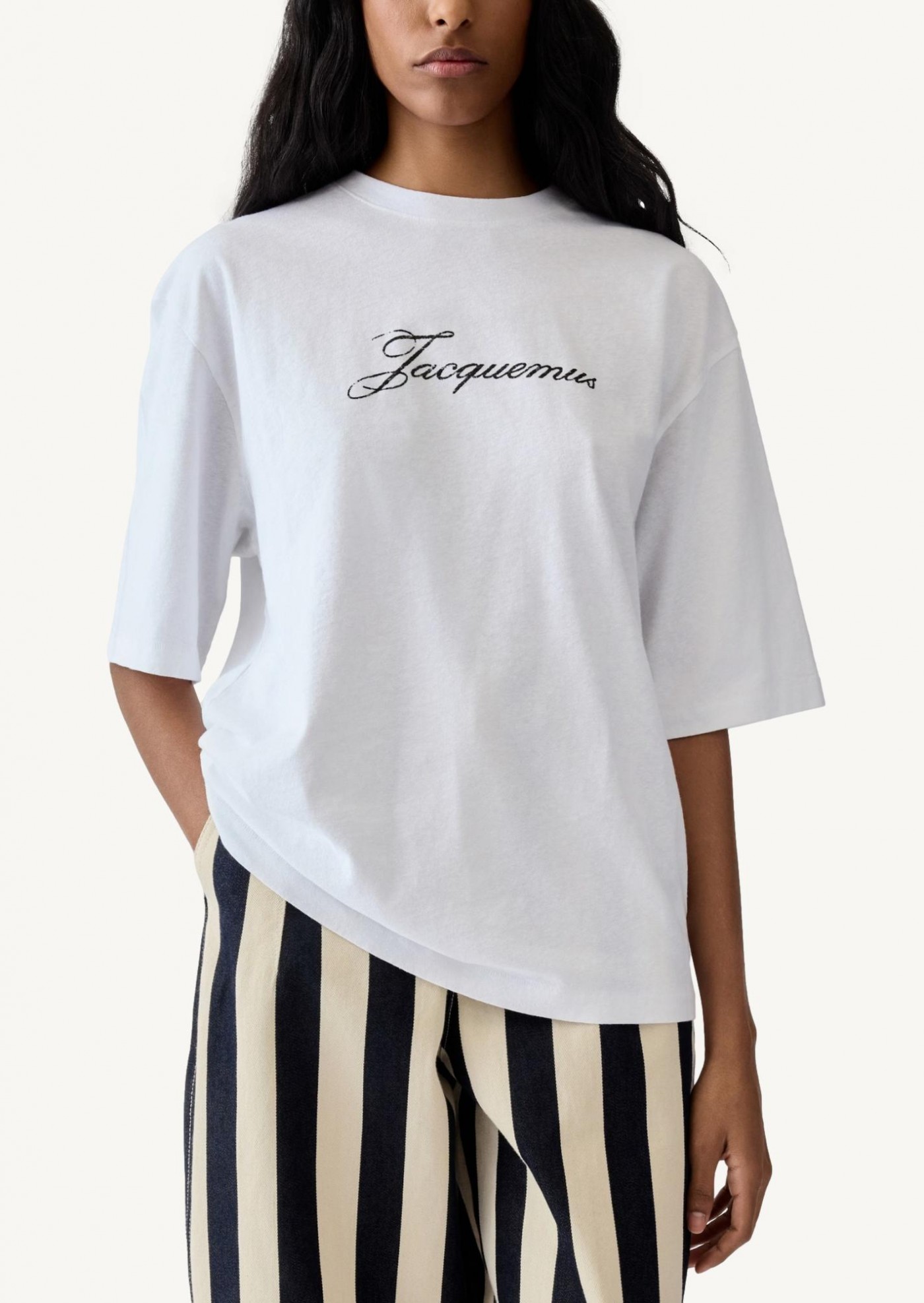 The white Jacquemus T-shirt