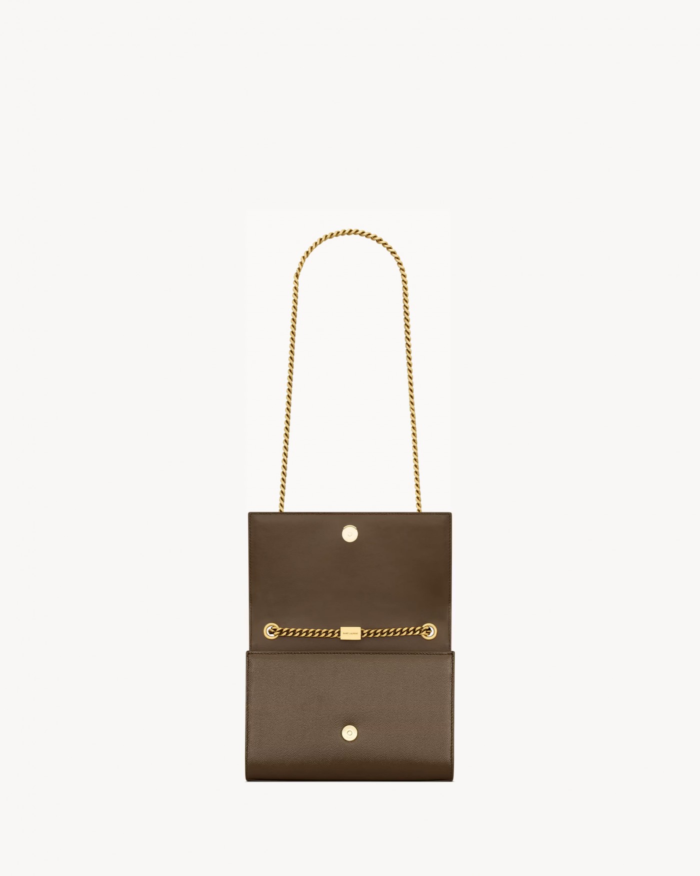 New Kate small en cuir de veau kaki Saint Laurent