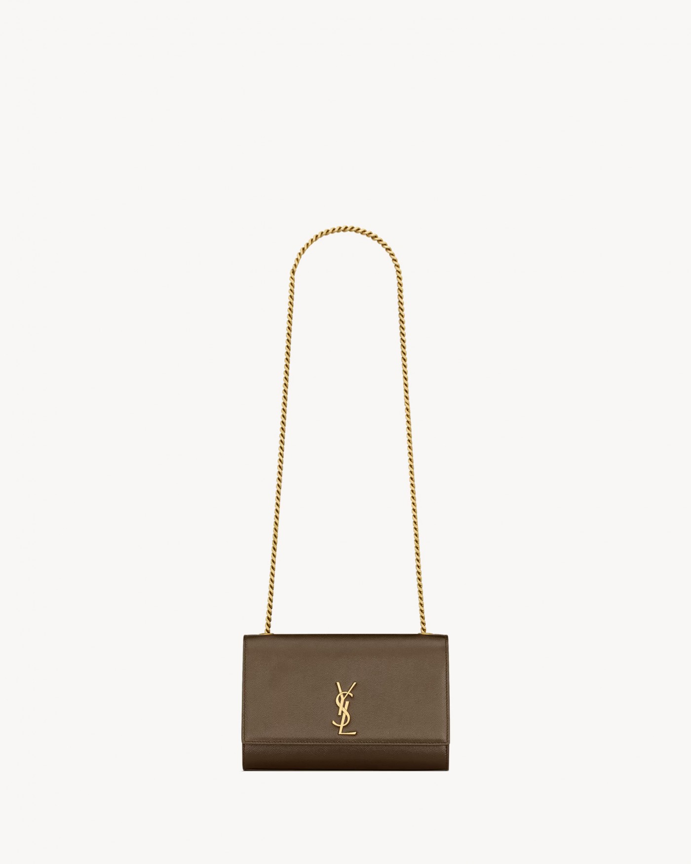 New Kate small en cuir de veau kaki Saint Laurent